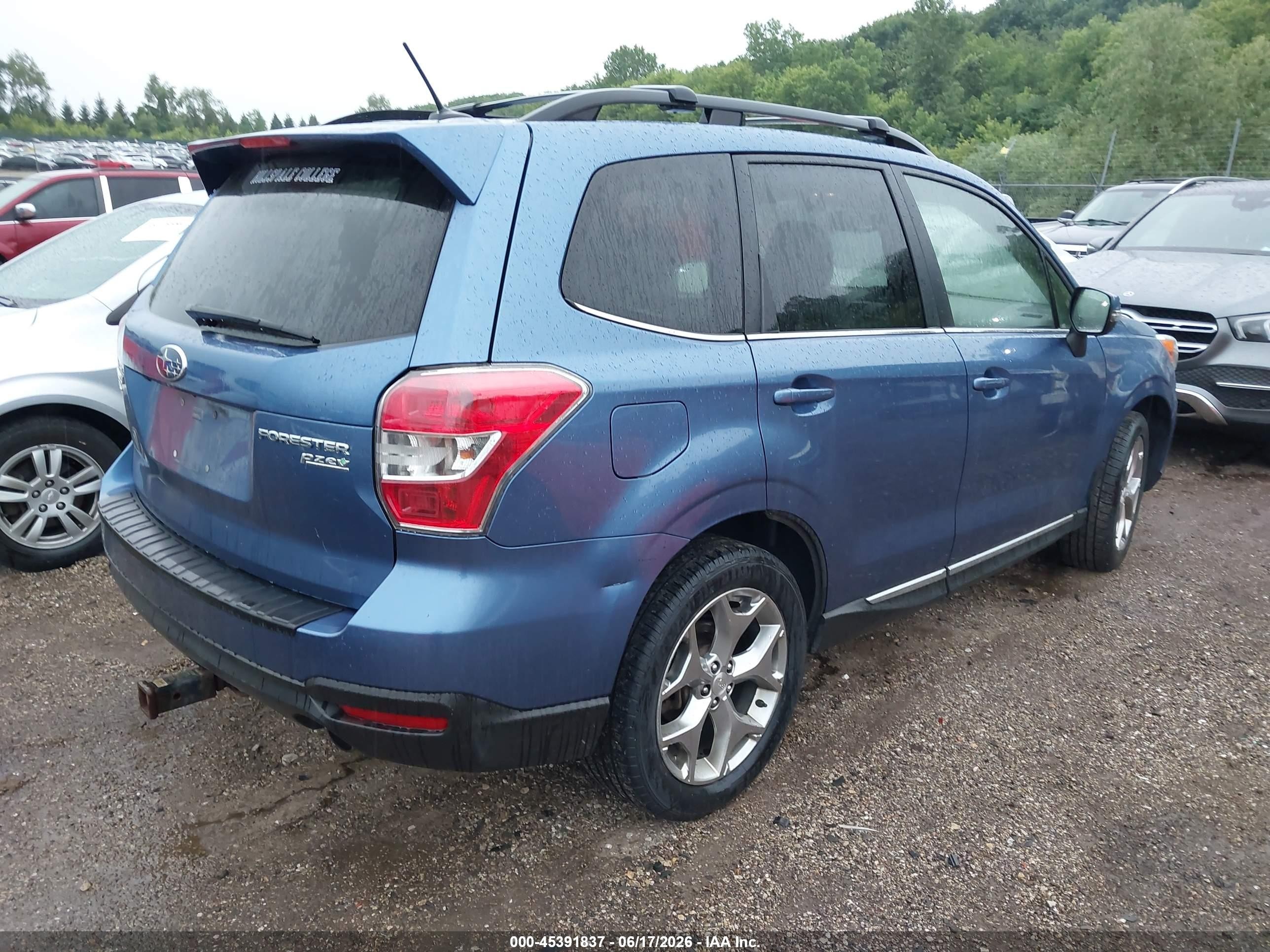 2015 Subaru Forester 2.5i Touring Синий vin: JF2SJAWC5FH594738