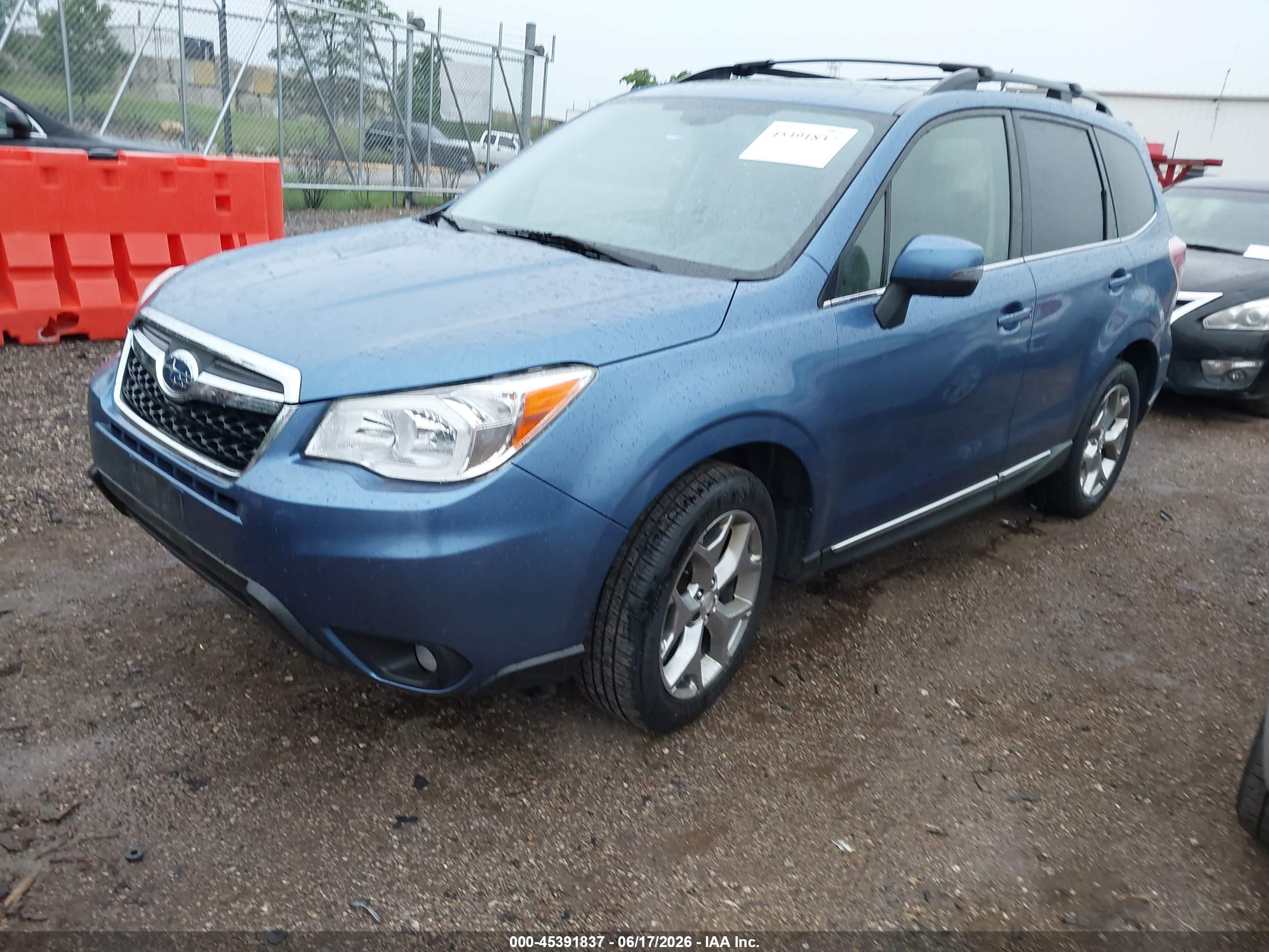 2015 Subaru Forester 2.5i Touring Синий vin: JF2SJAWC5FH594738
