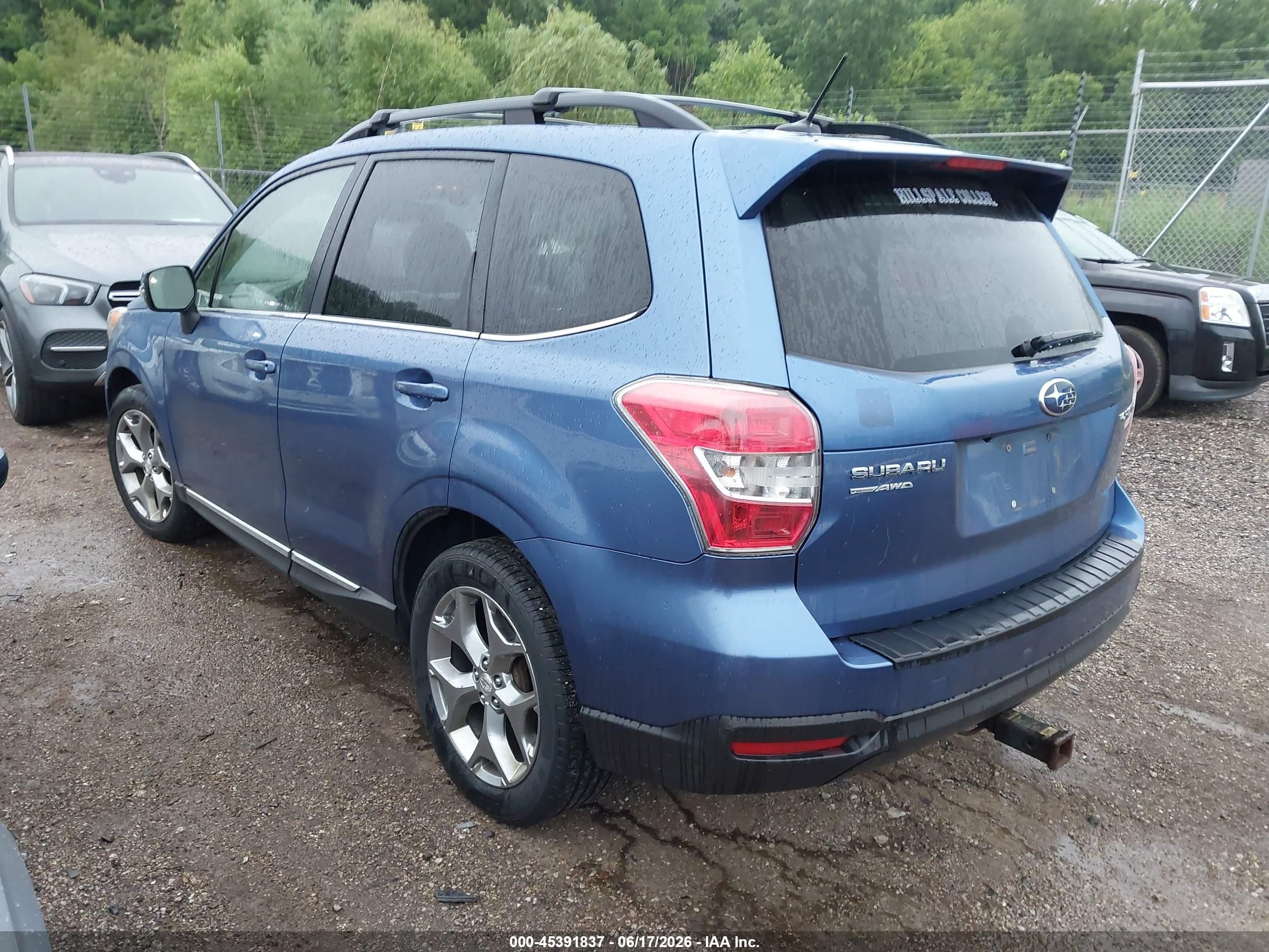 2015 Subaru Forester 2.5i Touring Синий vin: JF2SJAWC5FH594738