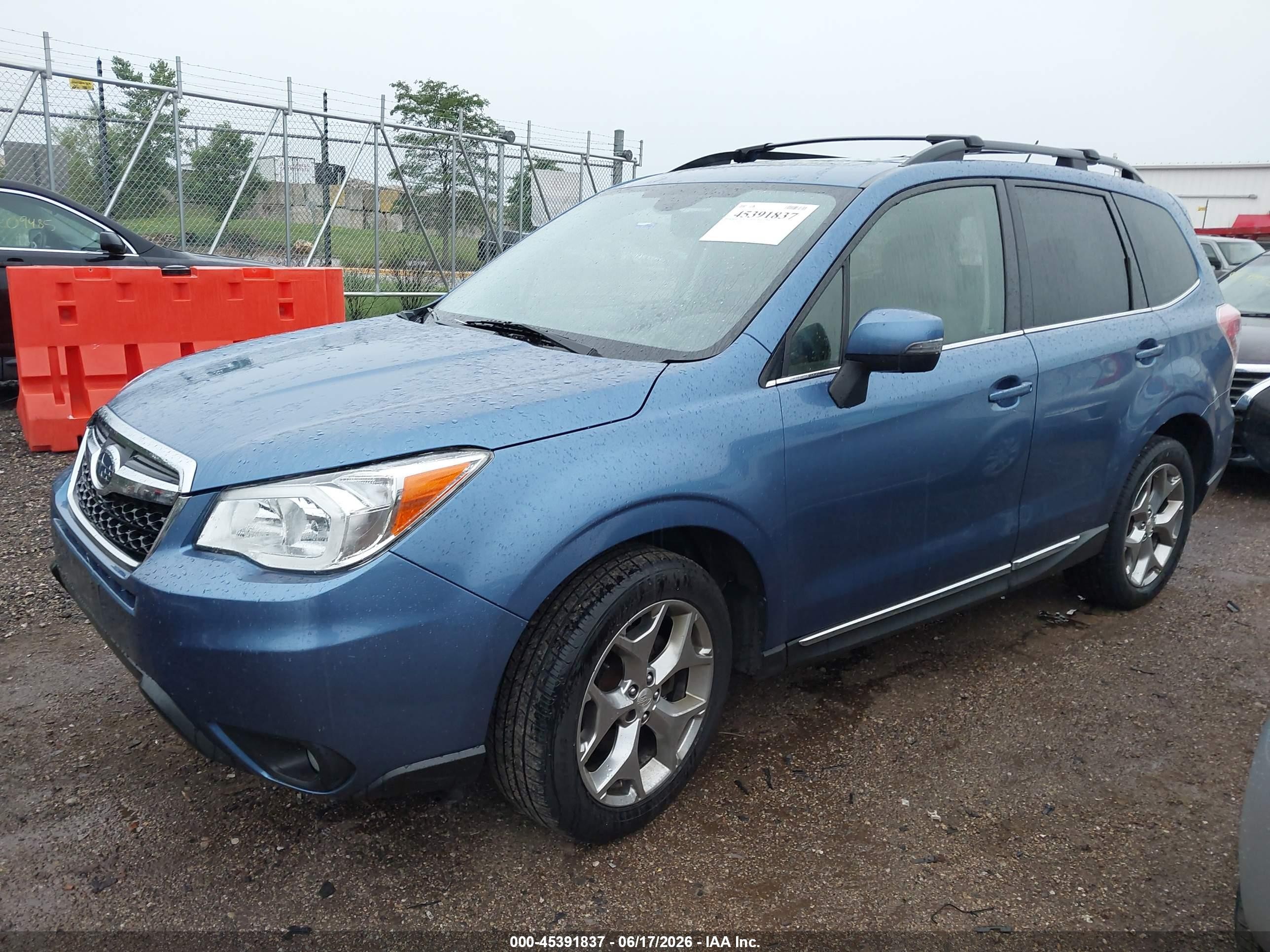 2015 Subaru Forester 2.5i Touring Синий vin: JF2SJAWC5FH594738