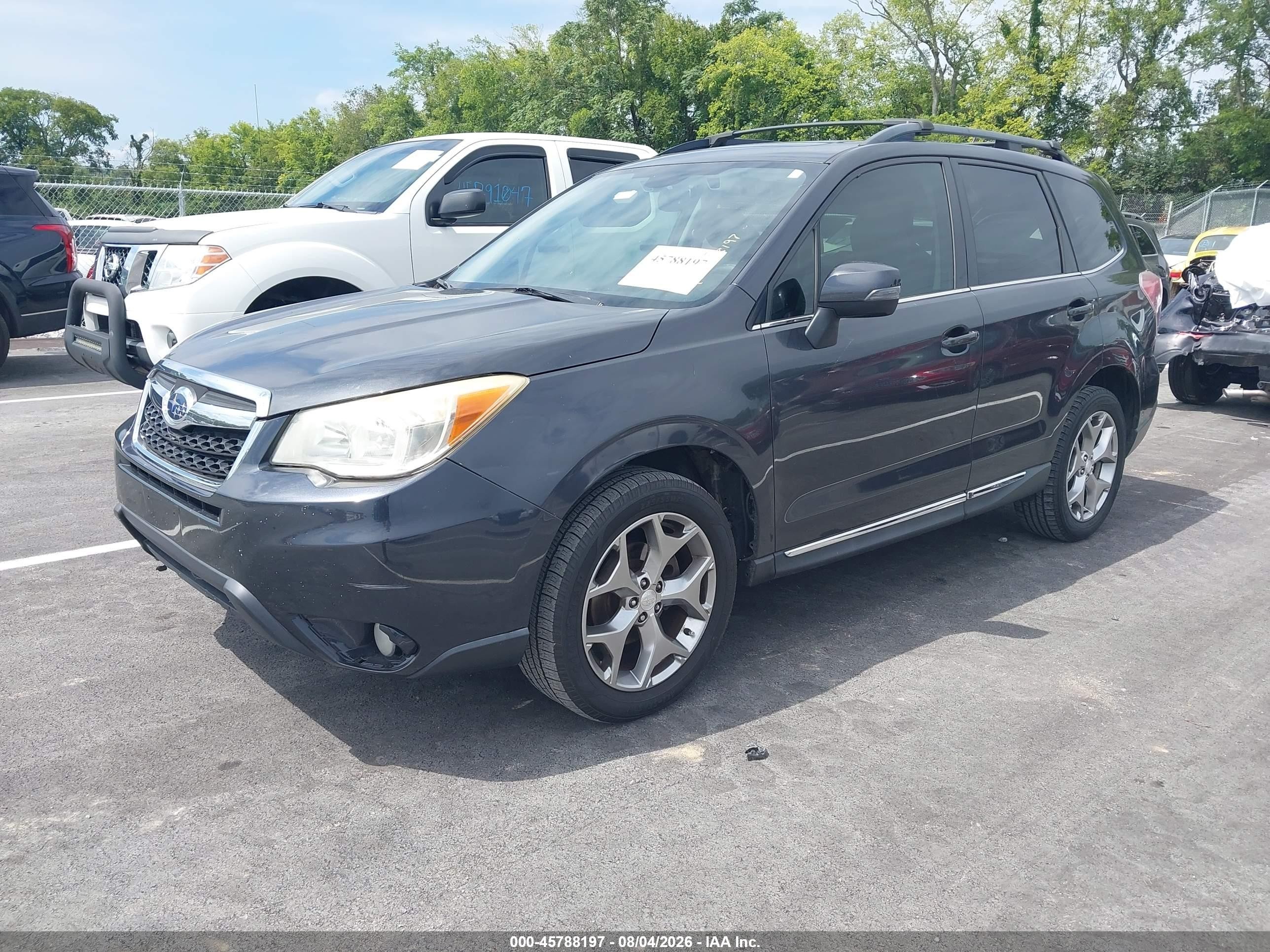 2015 Subaru Forester 2.5i Touring Black vin: JF2SJAWC7FH429953