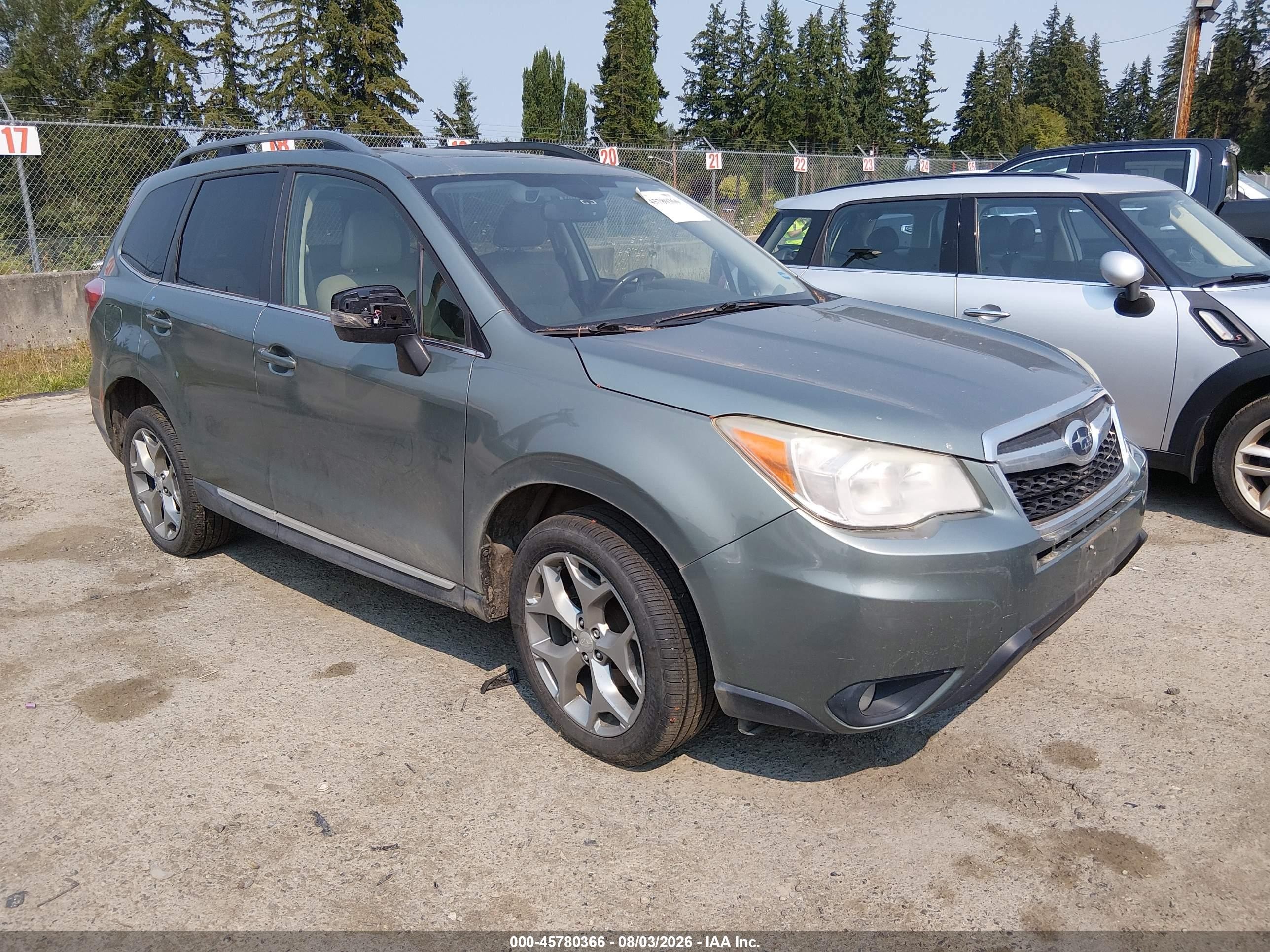 2015 Subaru Forester 2.5i Touring Green vin: JF2SJAWC7FH540499
