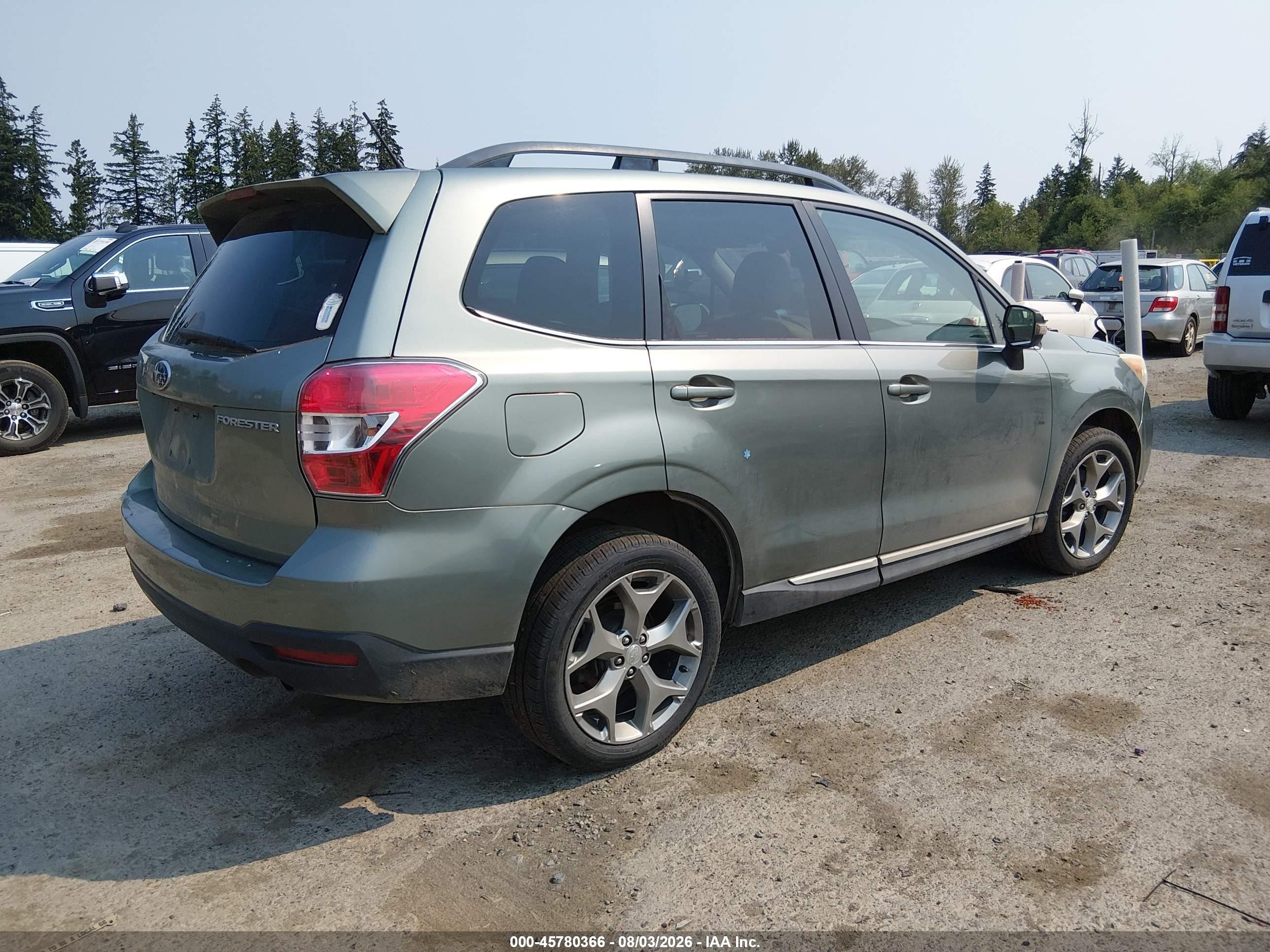 2015 Subaru Forester 2.5i Touring Green vin: JF2SJAWC7FH540499