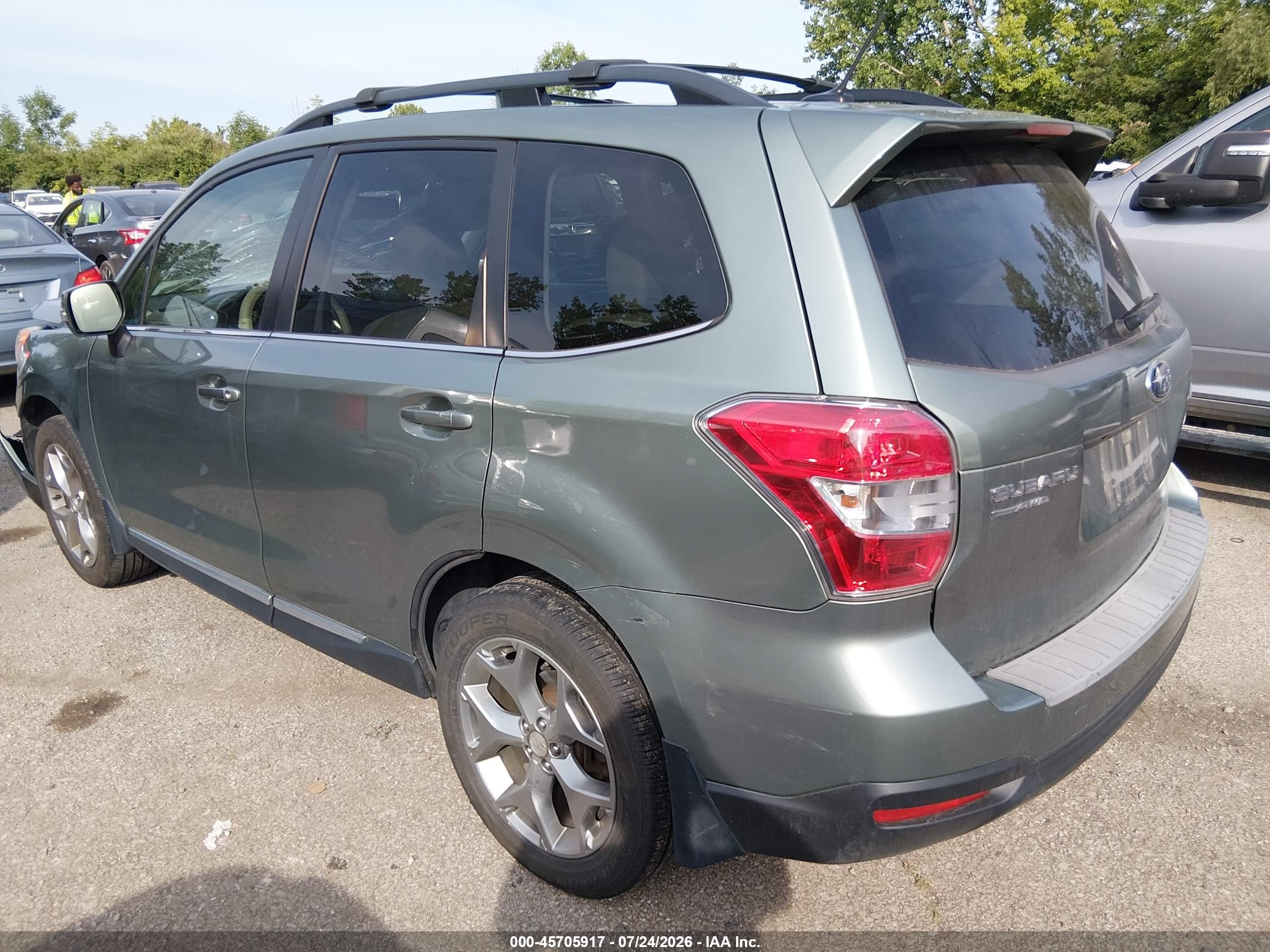2015 Subaru Forester 2.5i Touring Green vin: JF2SJAWC7FH547257