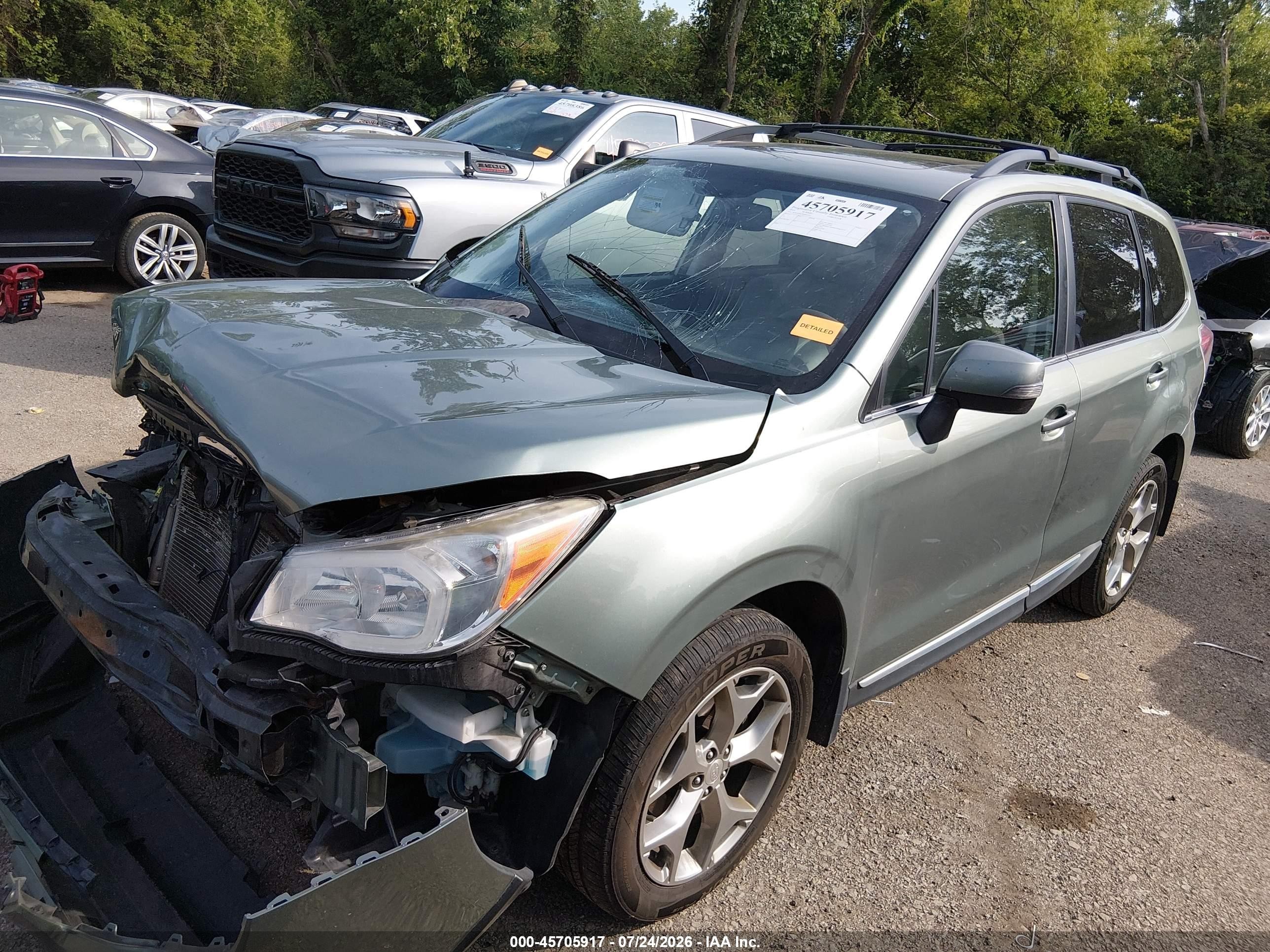 2015 Subaru Forester 2.5i Touring Green vin: JF2SJAWC7FH547257