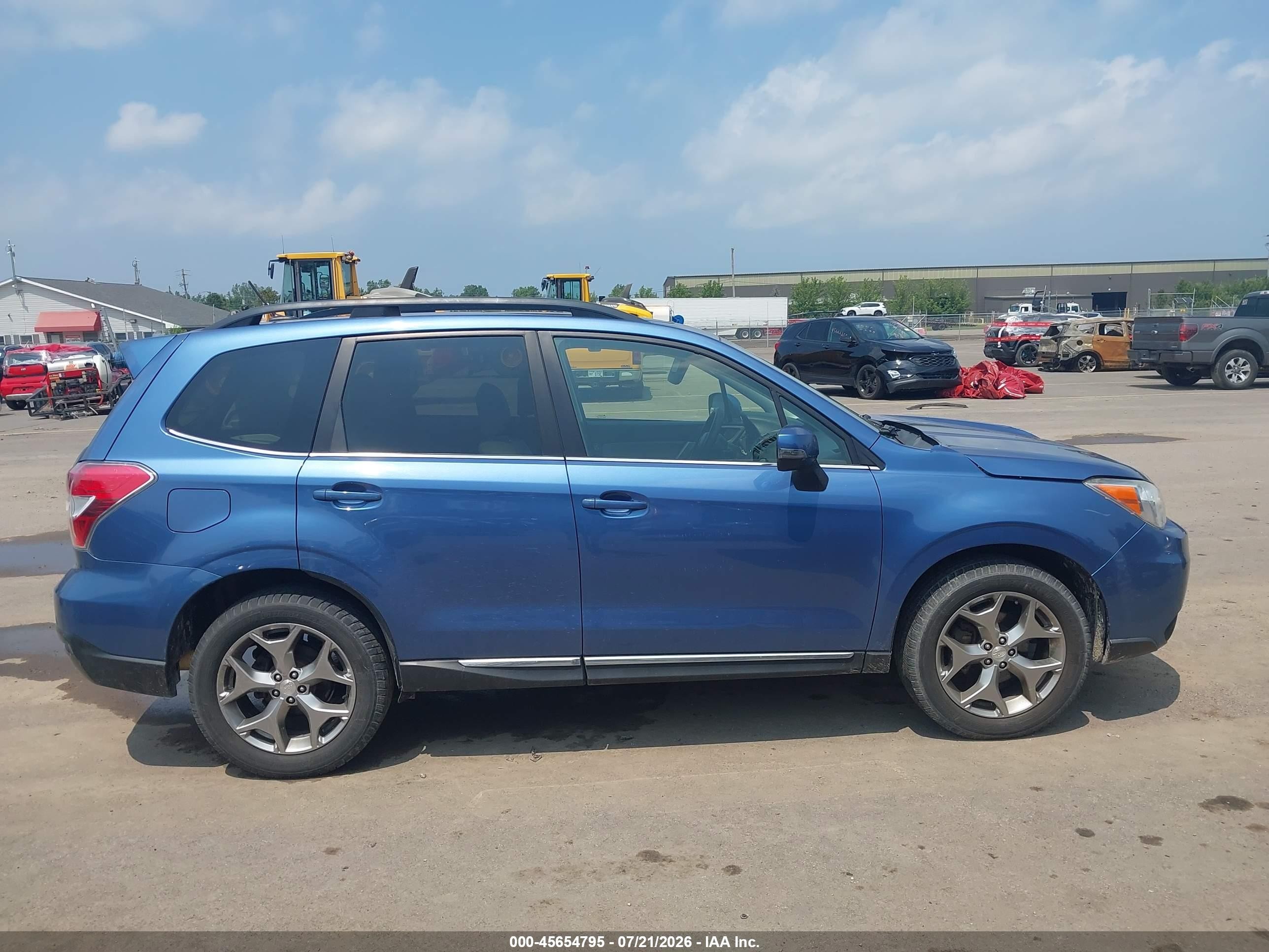 2015 Subaru Forester 2.5i Touring Blue vin: JF2SJAWC8FH468230