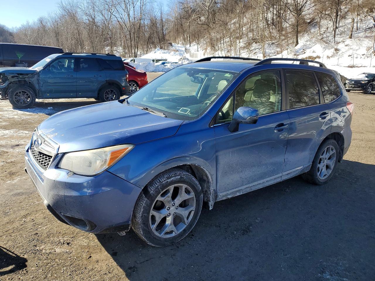 2015 Subaru Forester 2.5i Touring Blue vin: JF2SJAWC8FH549695
