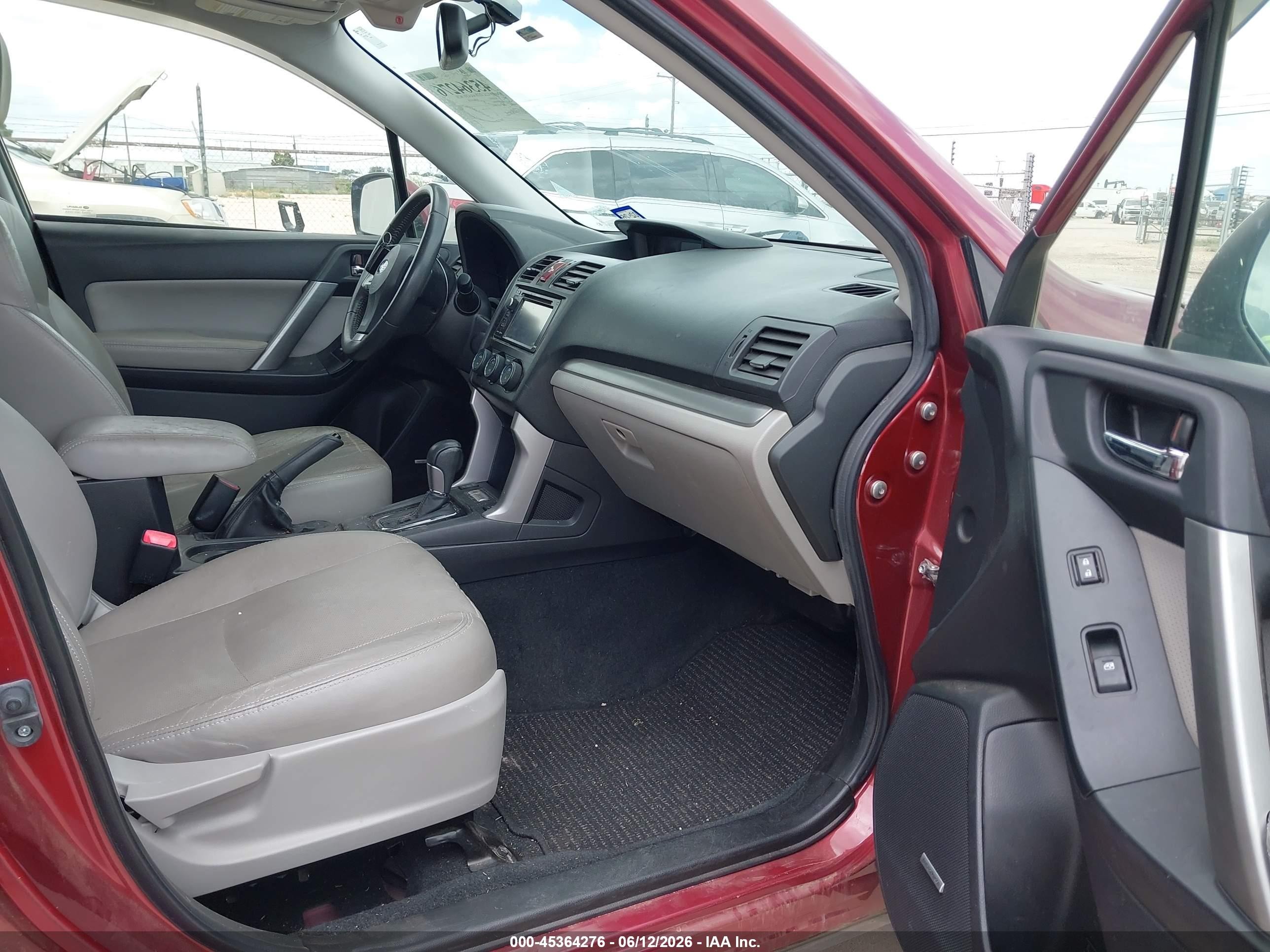 2015 Subaru Forester 2.5i Touring Maroon vin: JF2SJAWCXFH490665