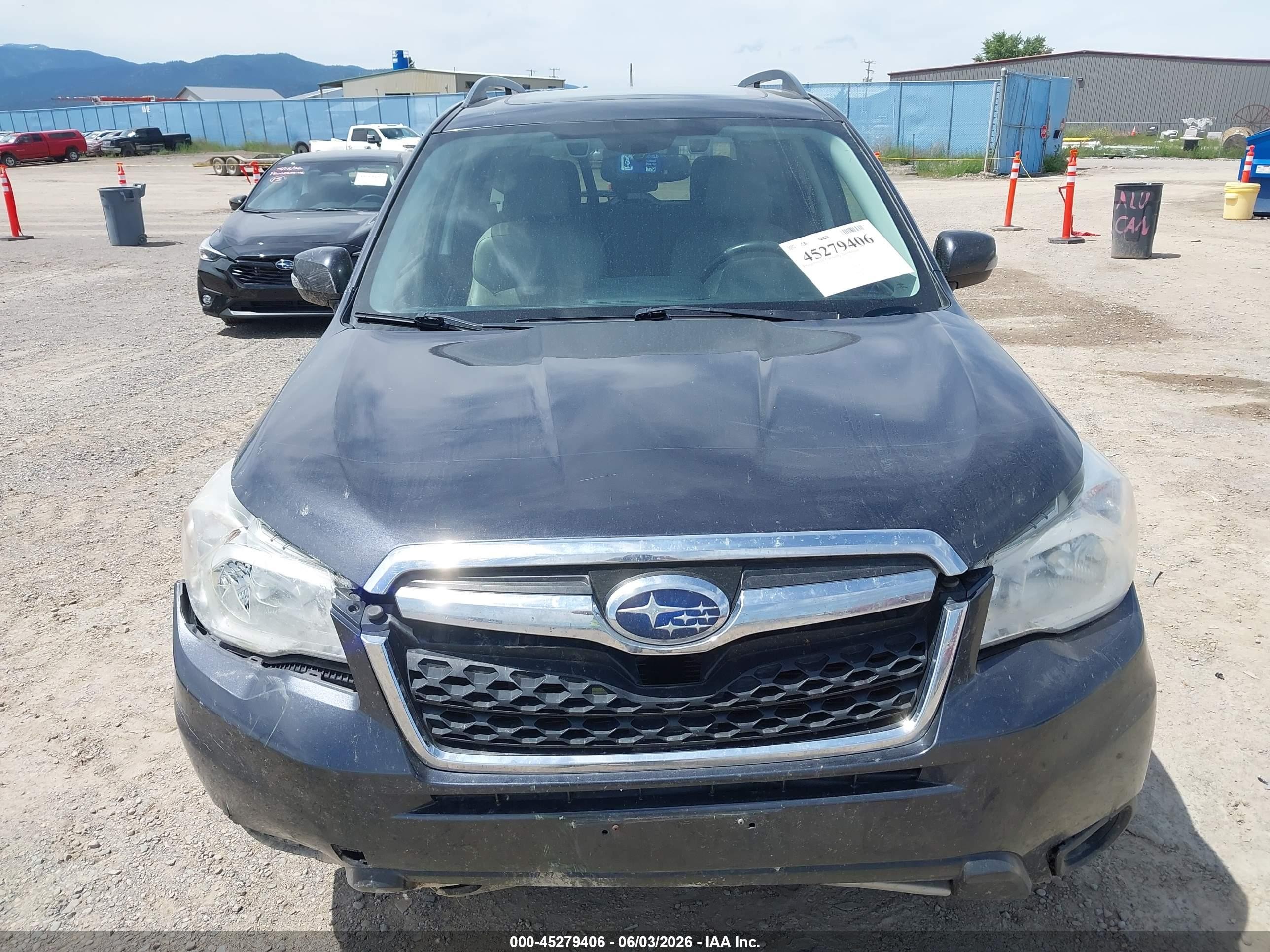 2015 Subaru Forester 2.5i Touring Gray vin: JF2SJAWCXFH542537