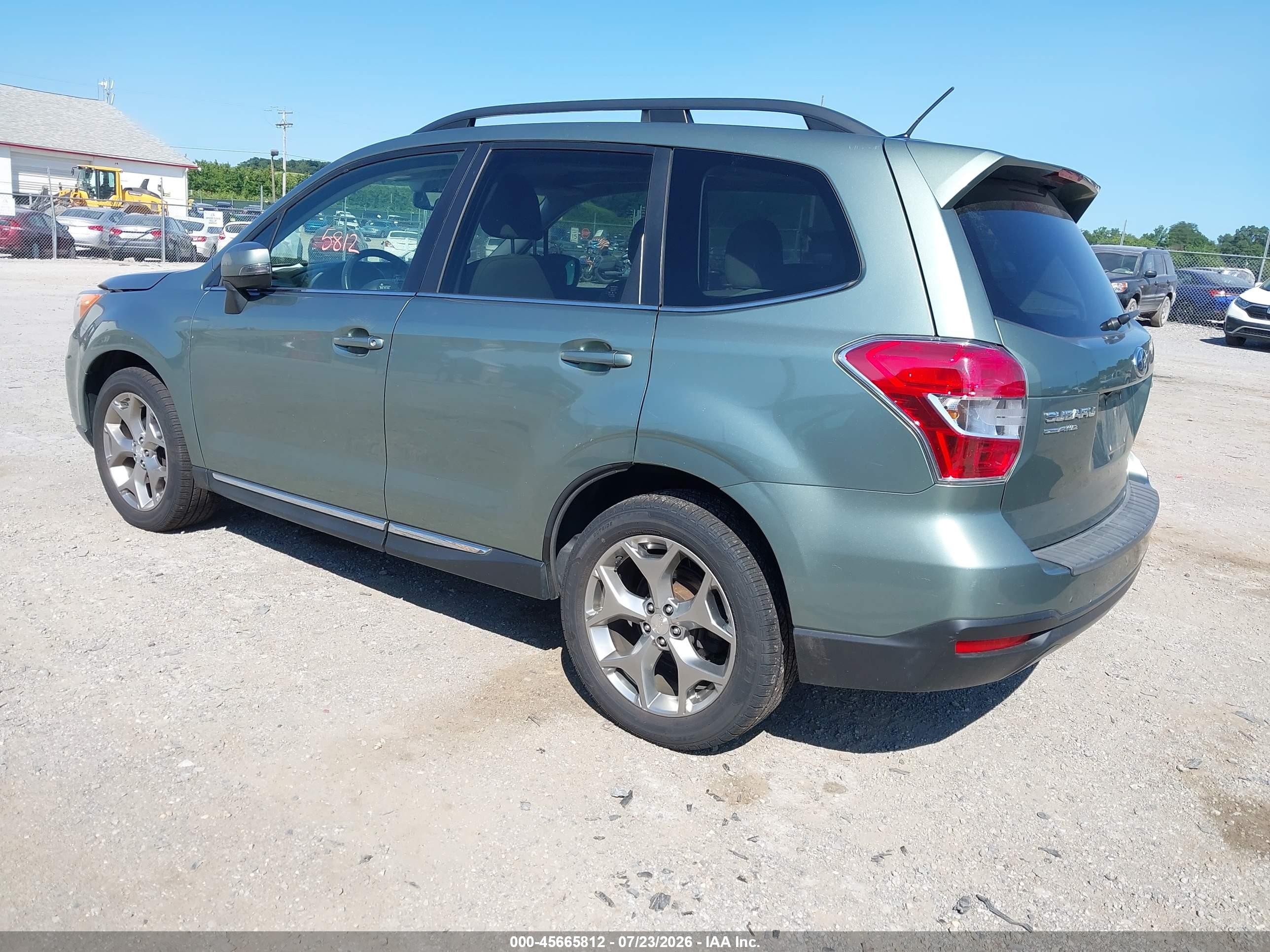 2015 Subaru Forester 2.5i Touring Green vin: JF2SJAWCXFH599059