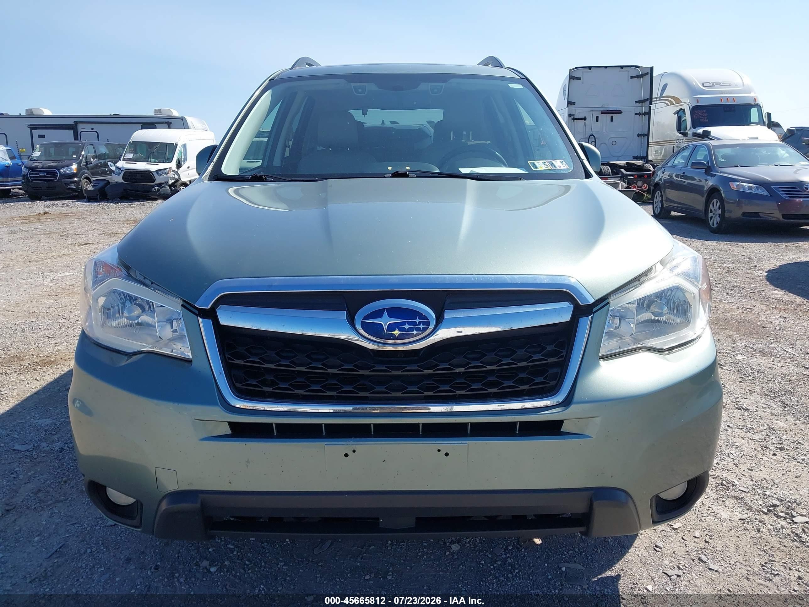 2015 Subaru Forester 2.5i Touring Green vin: JF2SJAWCXFH599059