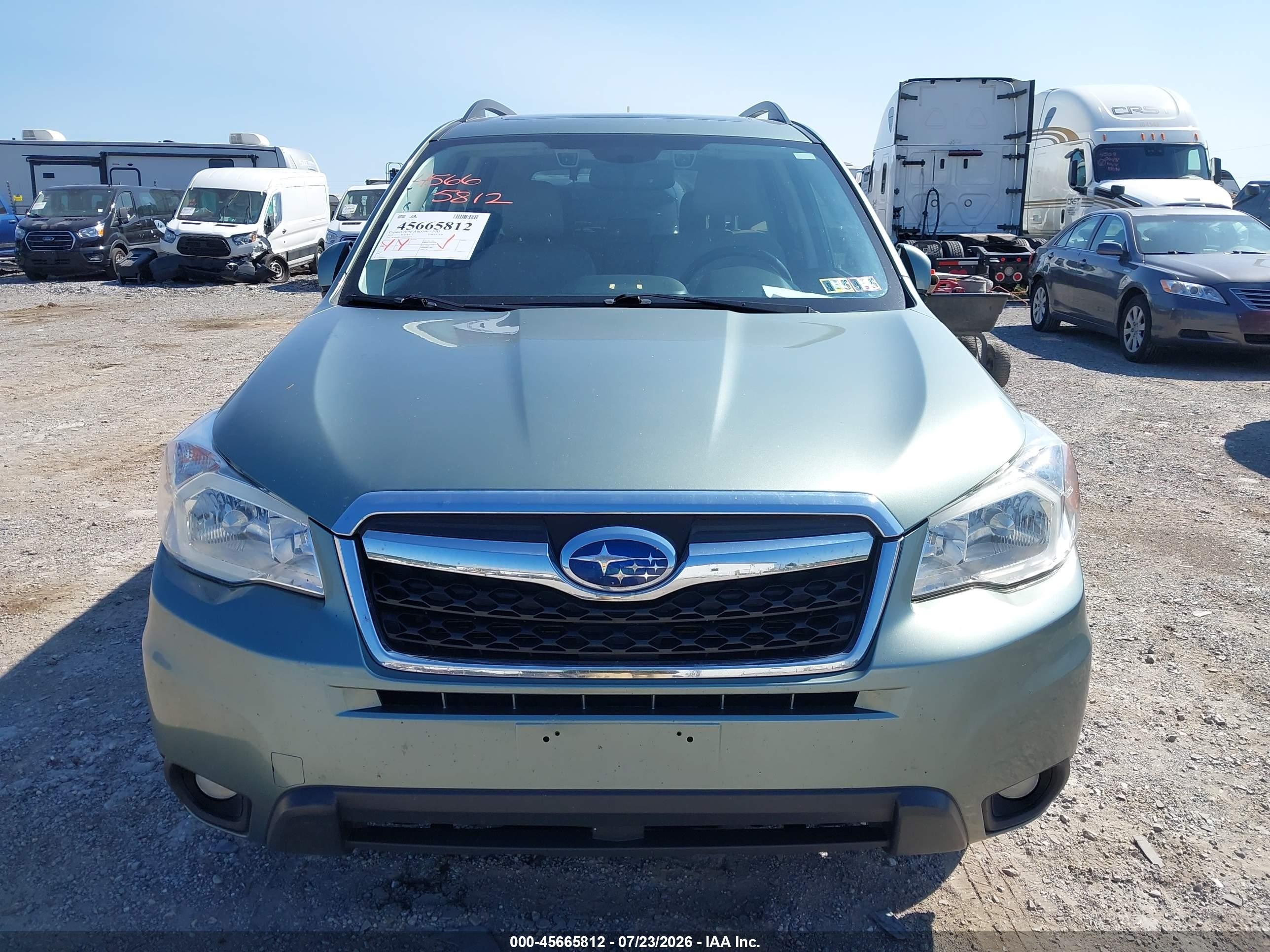 2015 Subaru Forester 2.5i Touring Green vin: JF2SJAWCXFH599059