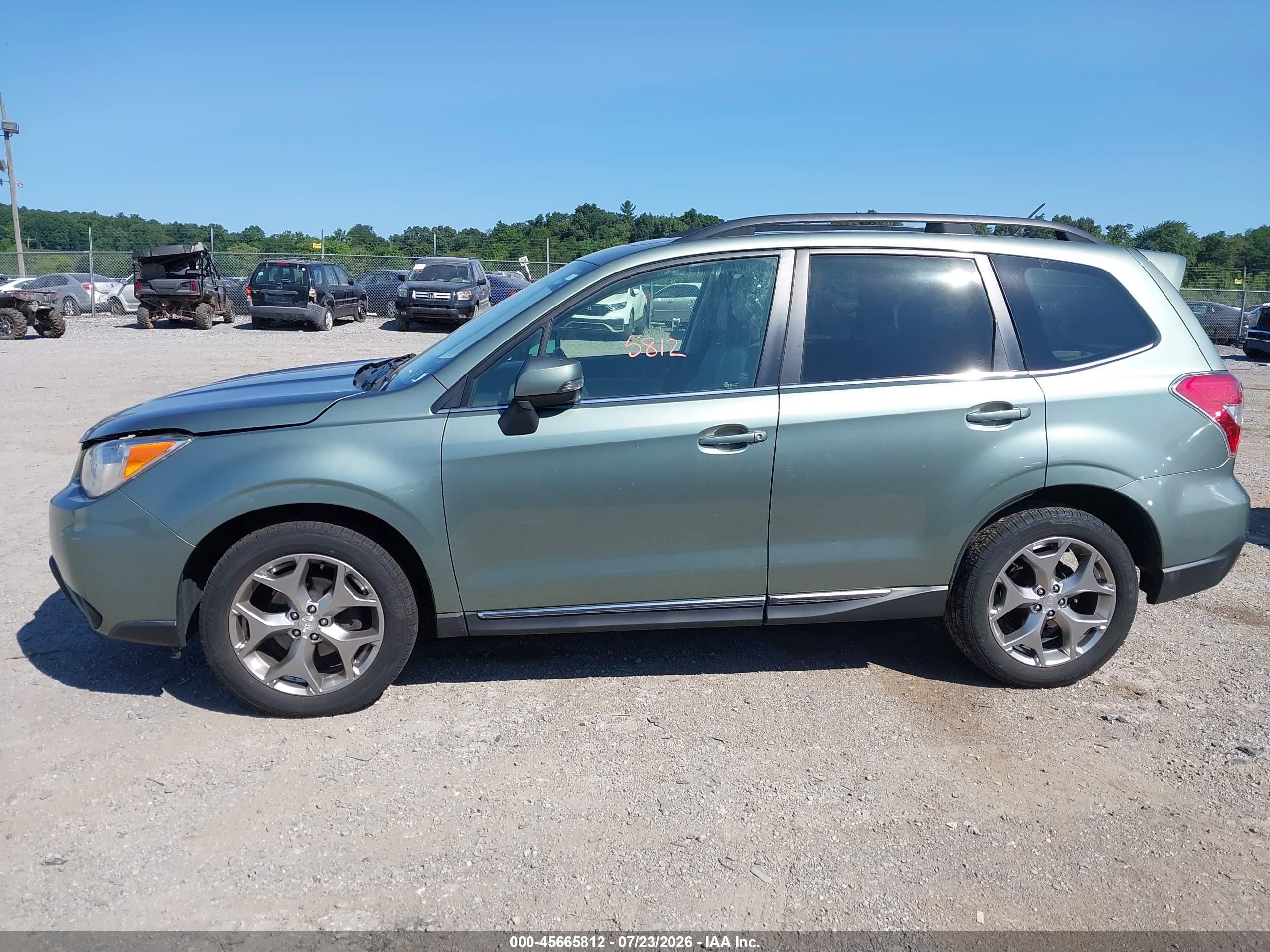 2015 Subaru Forester 2.5i Touring Green vin: JF2SJAWCXFH599059