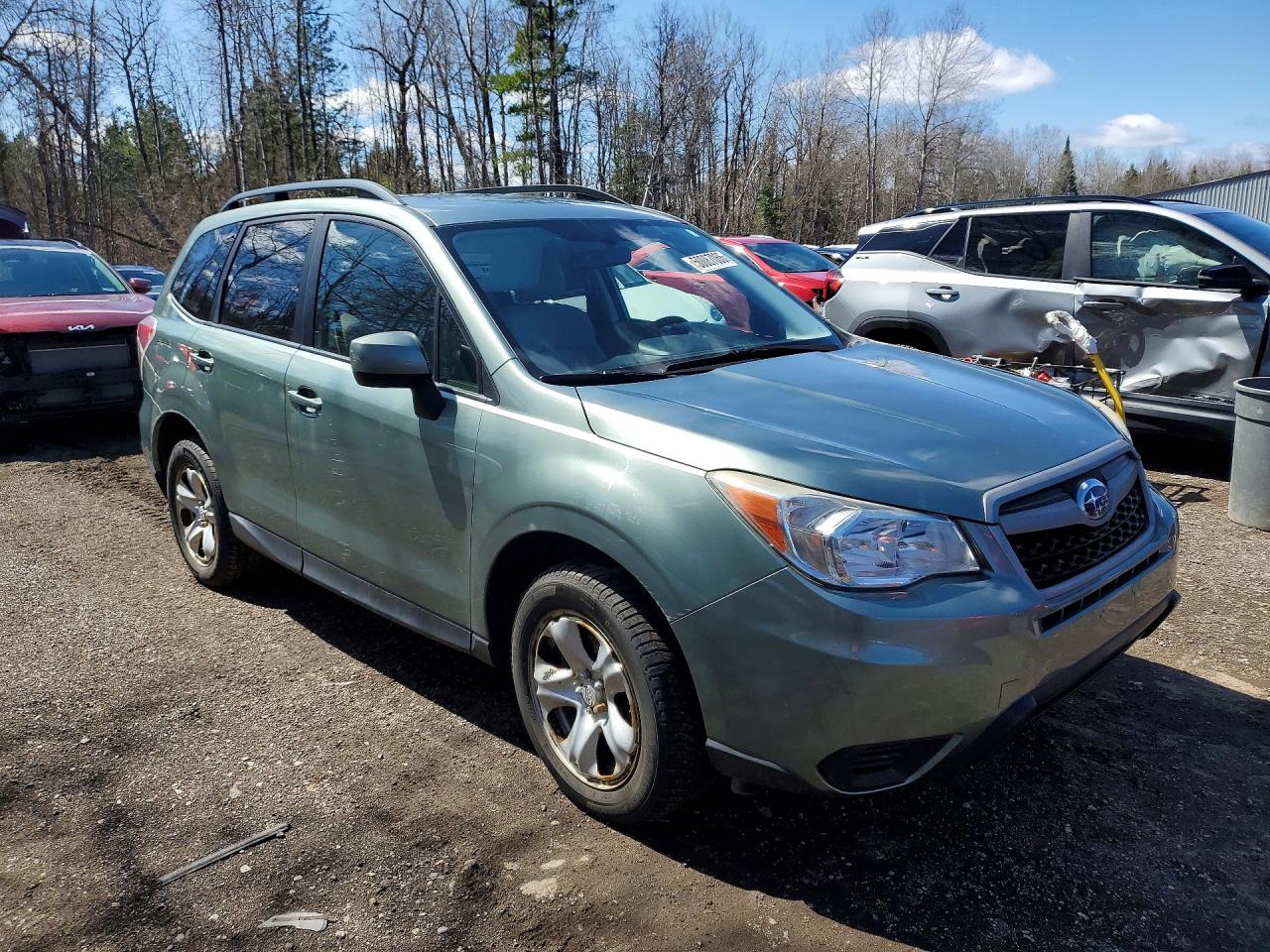 2014 Subaru Forester 2.5i Зеленый vin: JF2SJCAC1EH437516