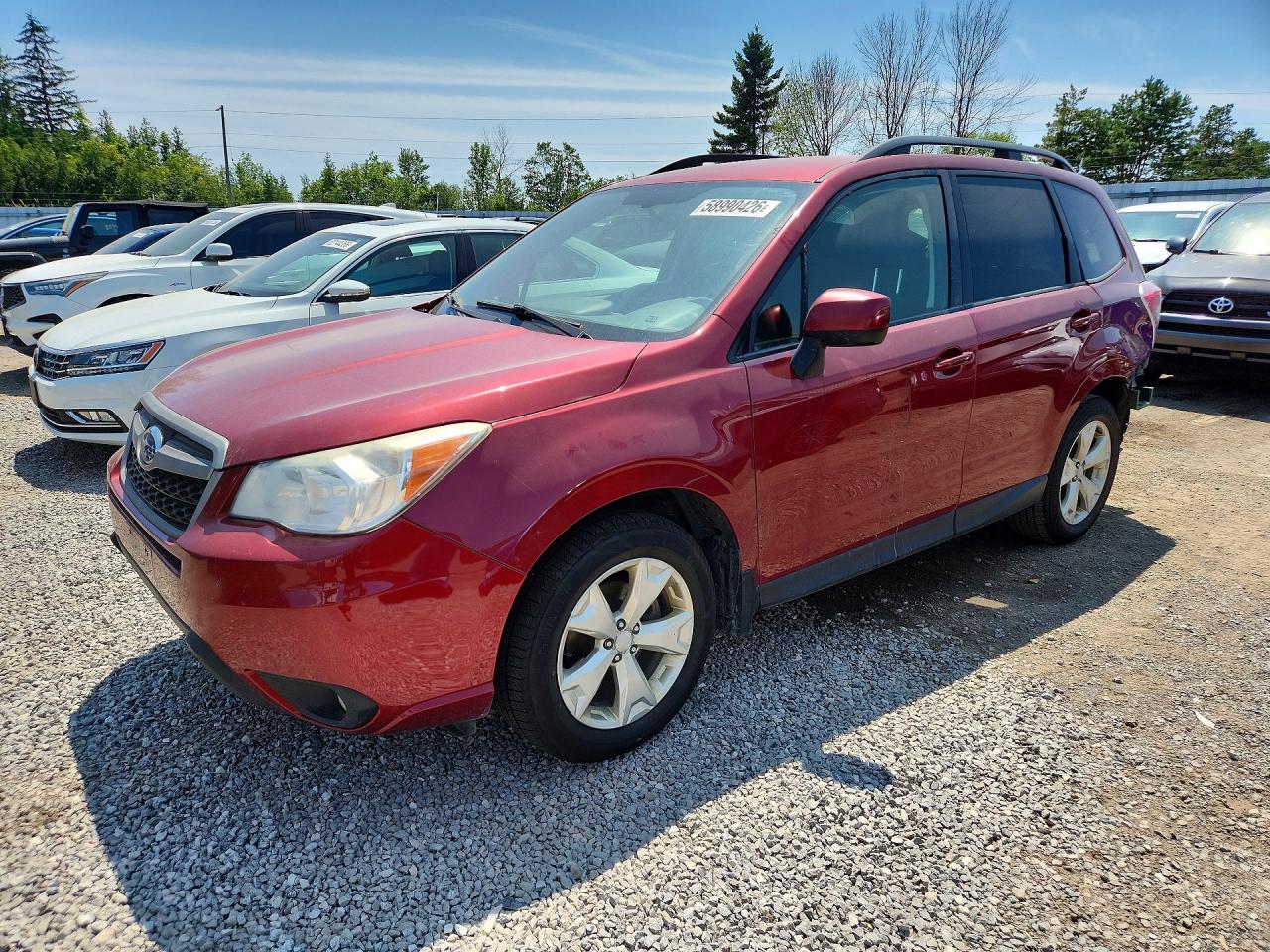 2014 Subaru Forester 2.5i Premium Red vin: JF2SJCBC2EH540149