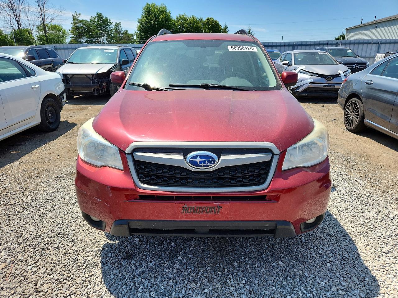 2014 Subaru Forester 2.5i Premium Red vin: JF2SJCBC2EH540149