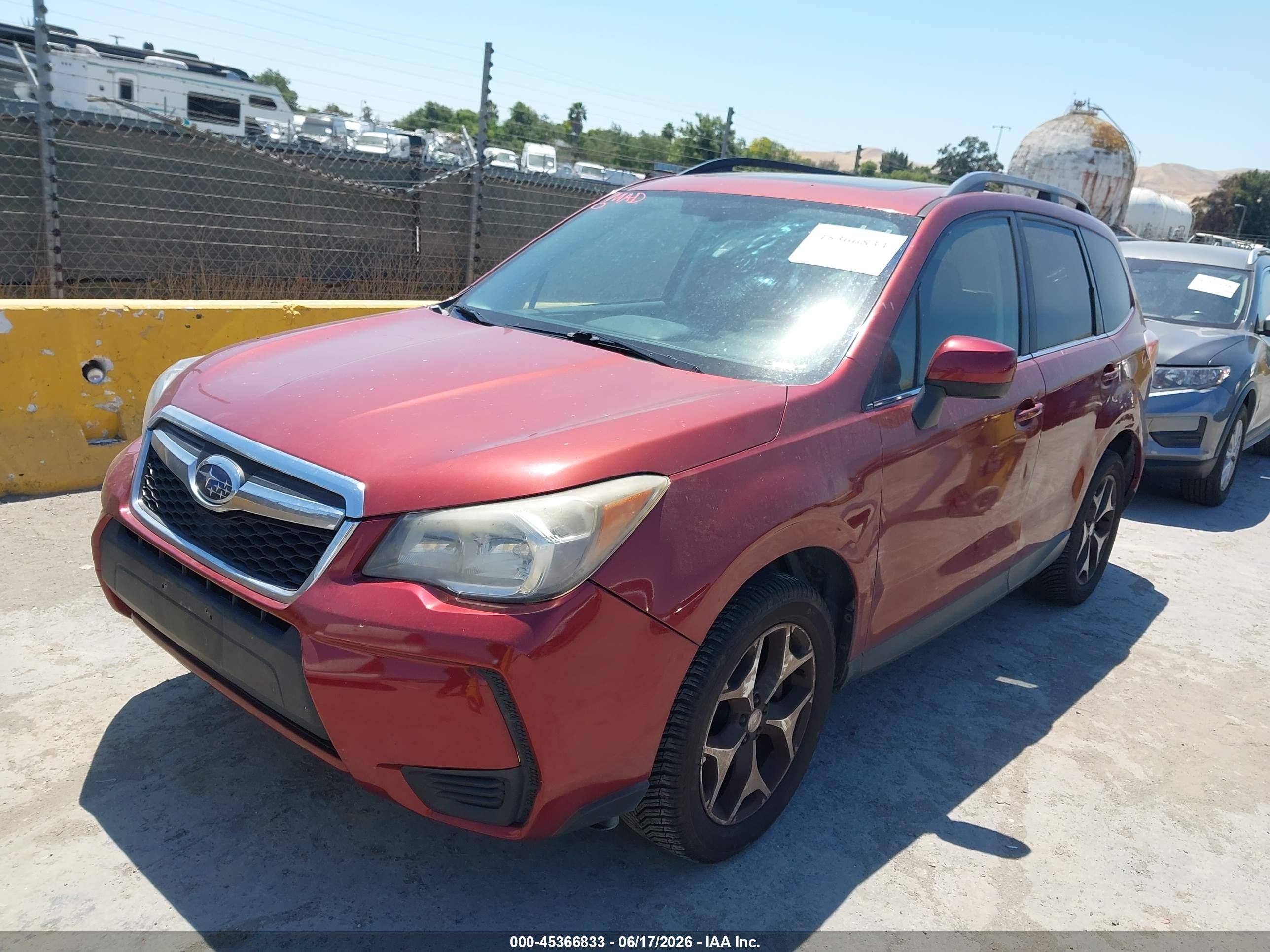 2014 Subaru Forester 2.0xt Premium Бордовый vin: JF2SJGDC1EH515859