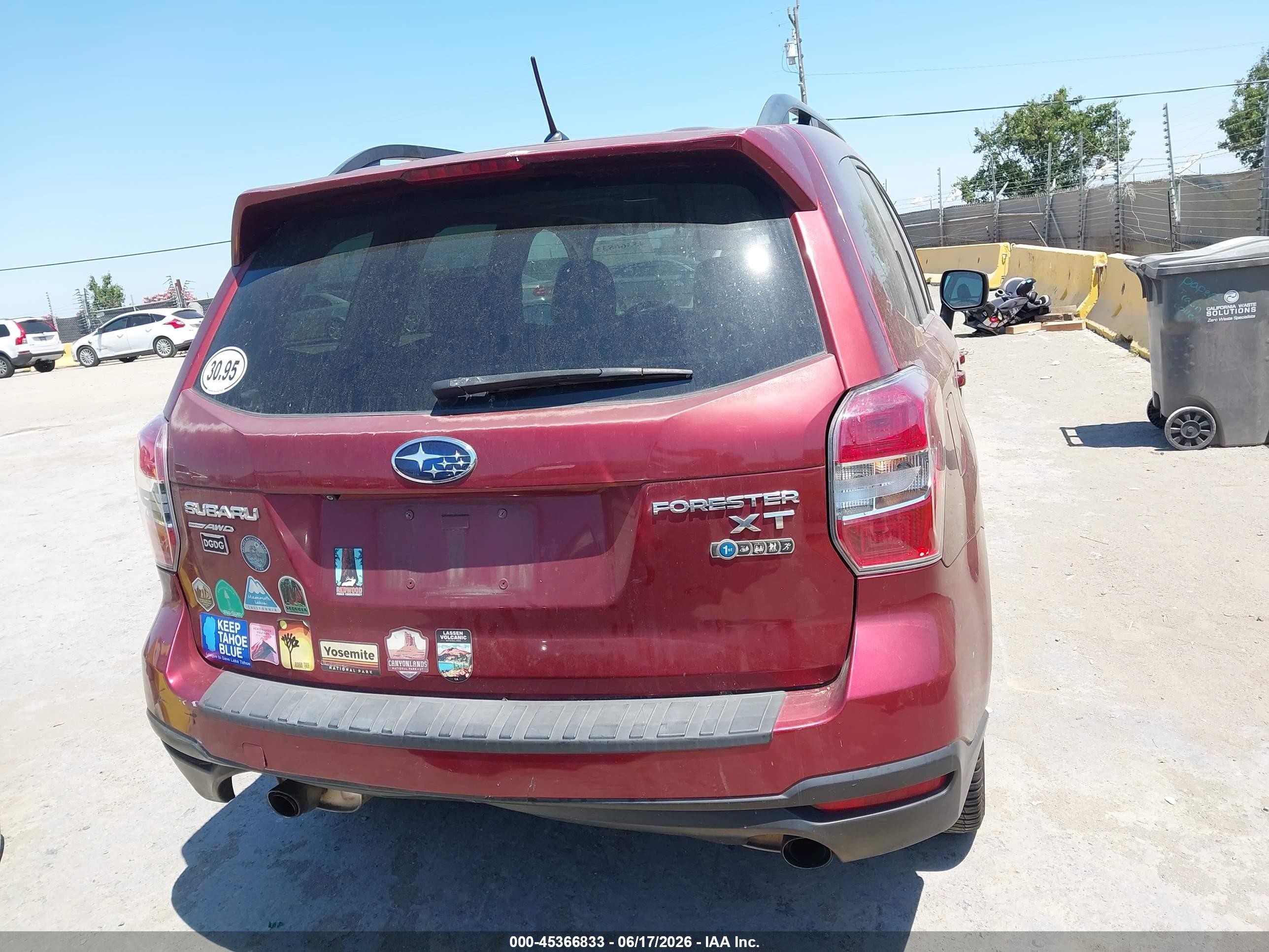 2014 Subaru Forester 2.0xt Premium Бордовый vin: JF2SJGDC1EH515859