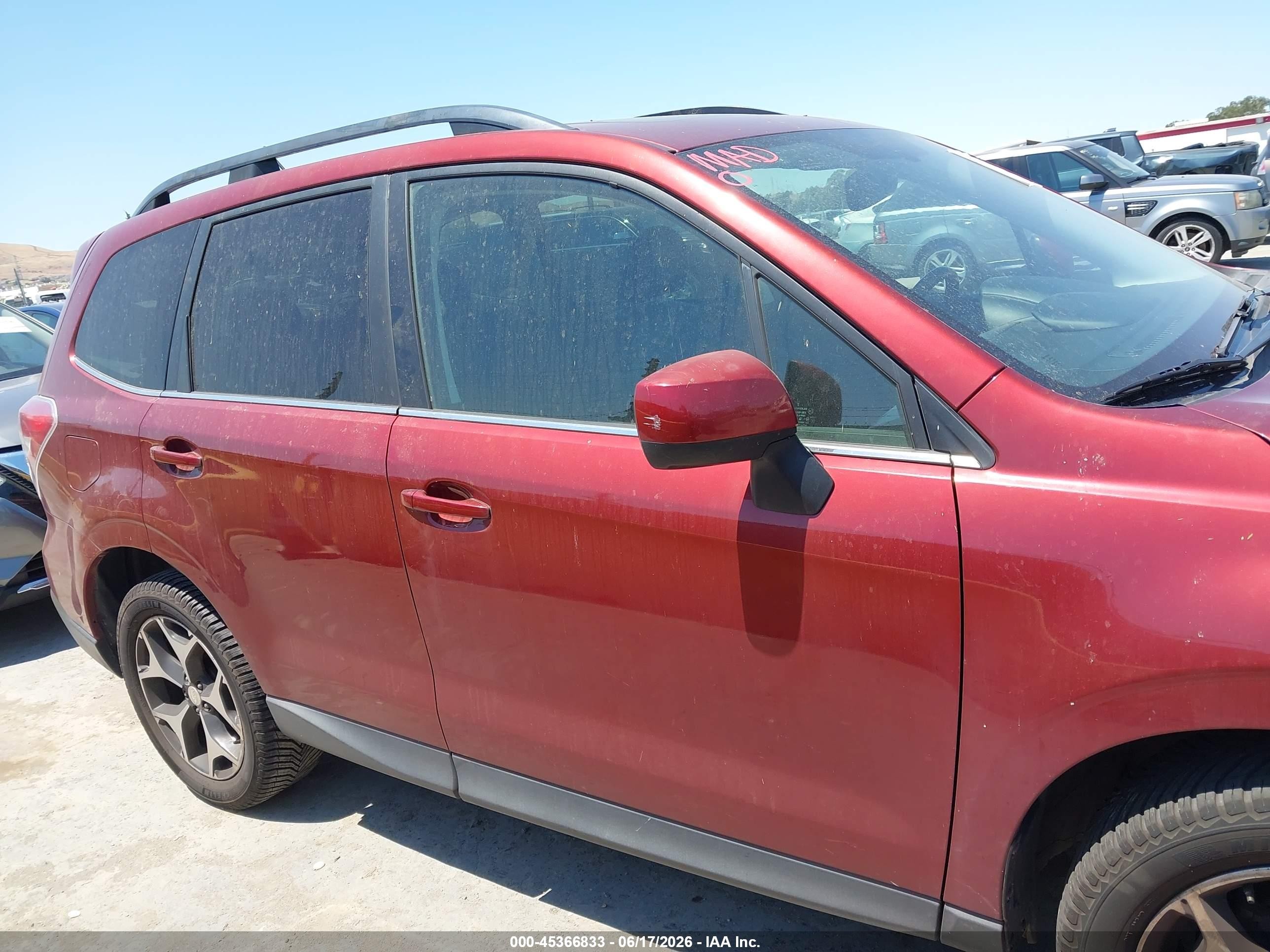 2014 Subaru Forester 2.0xt Premium Бордовый vin: JF2SJGDC1EH515859