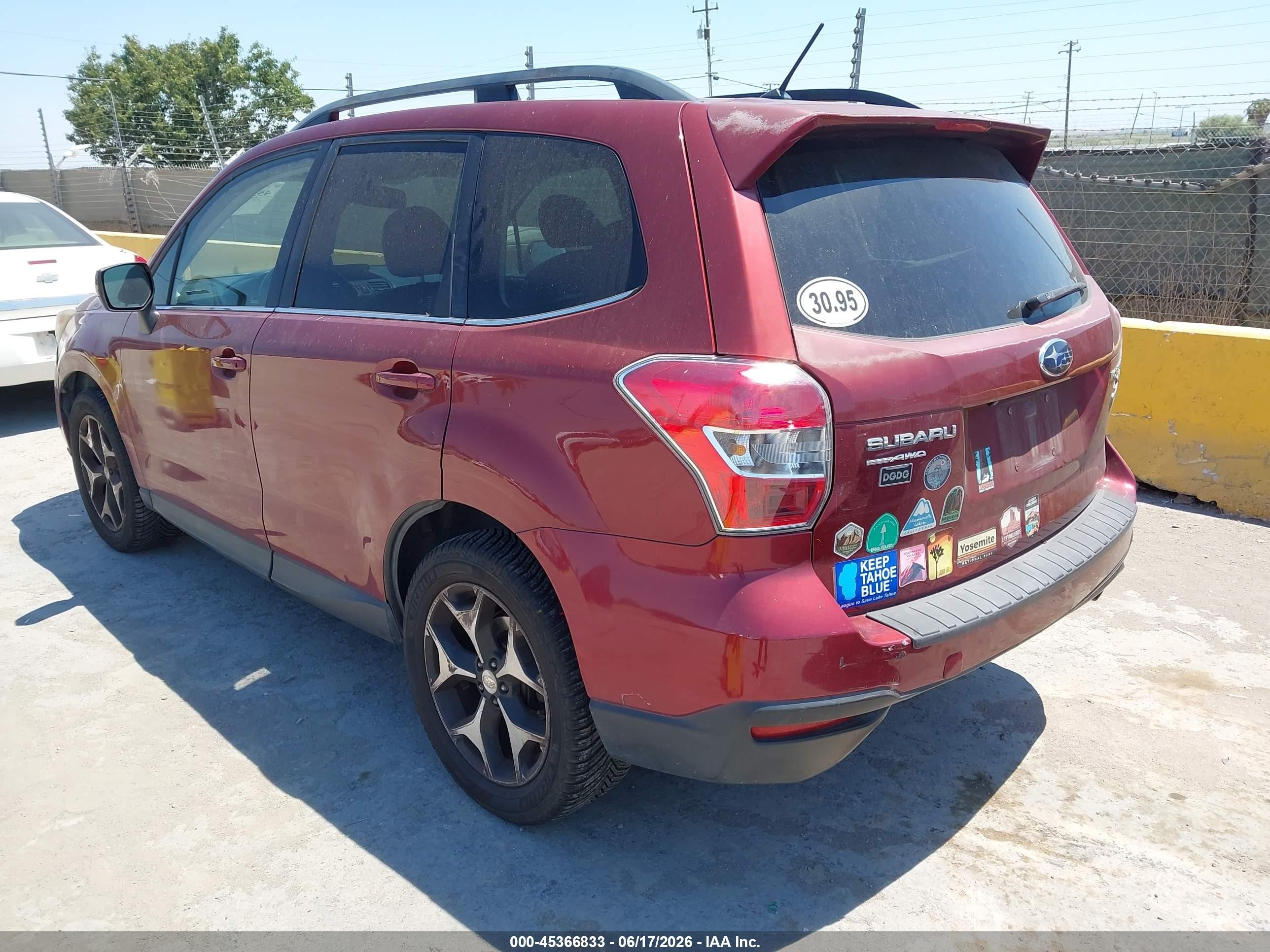 2014 Subaru Forester 2.0xt Premium Бордовый vin: JF2SJGDC1EH515859