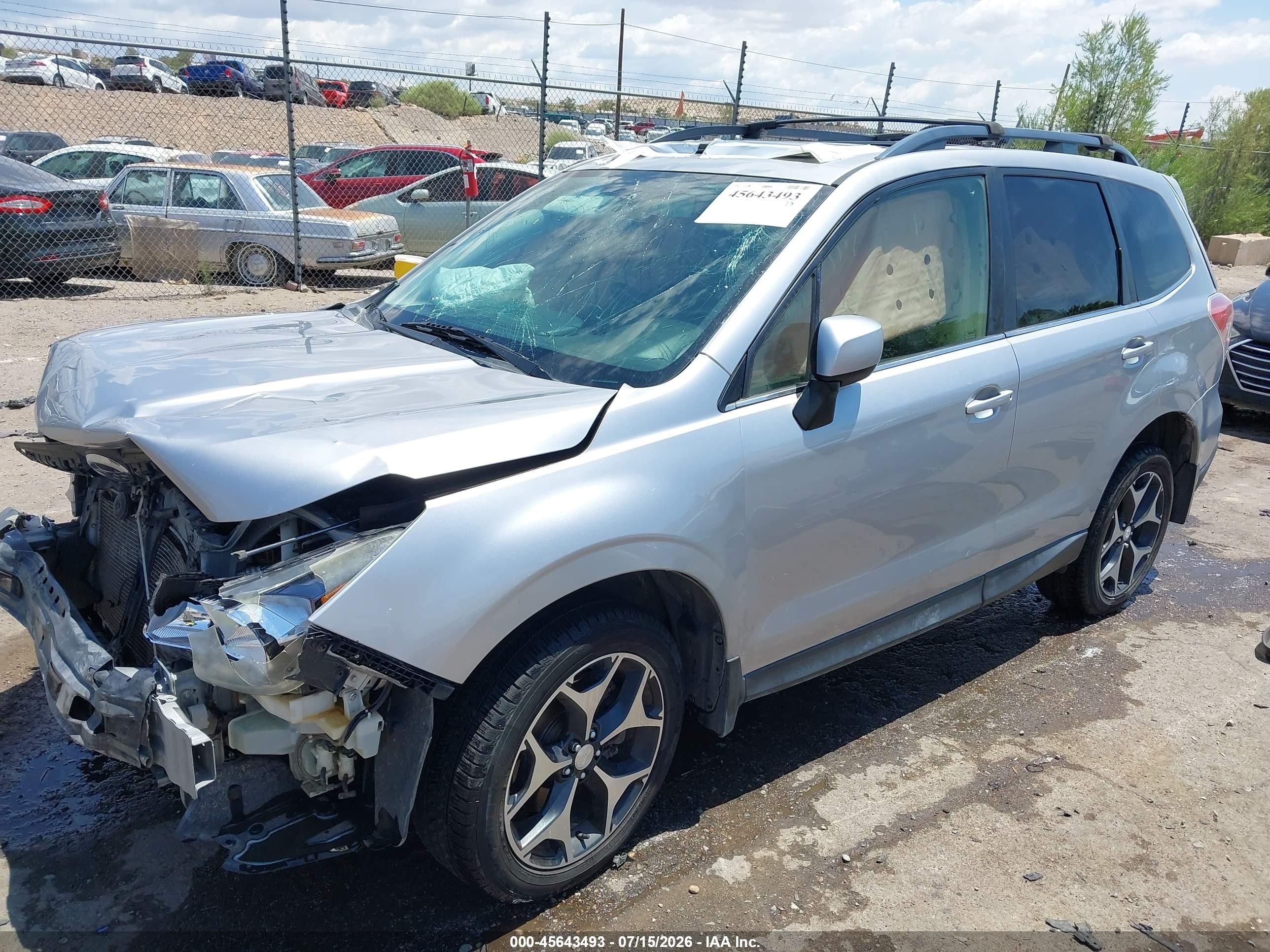 2015 Subaru Forester 2.0xt Premium Silver vin: JF2SJGDC2FH538391