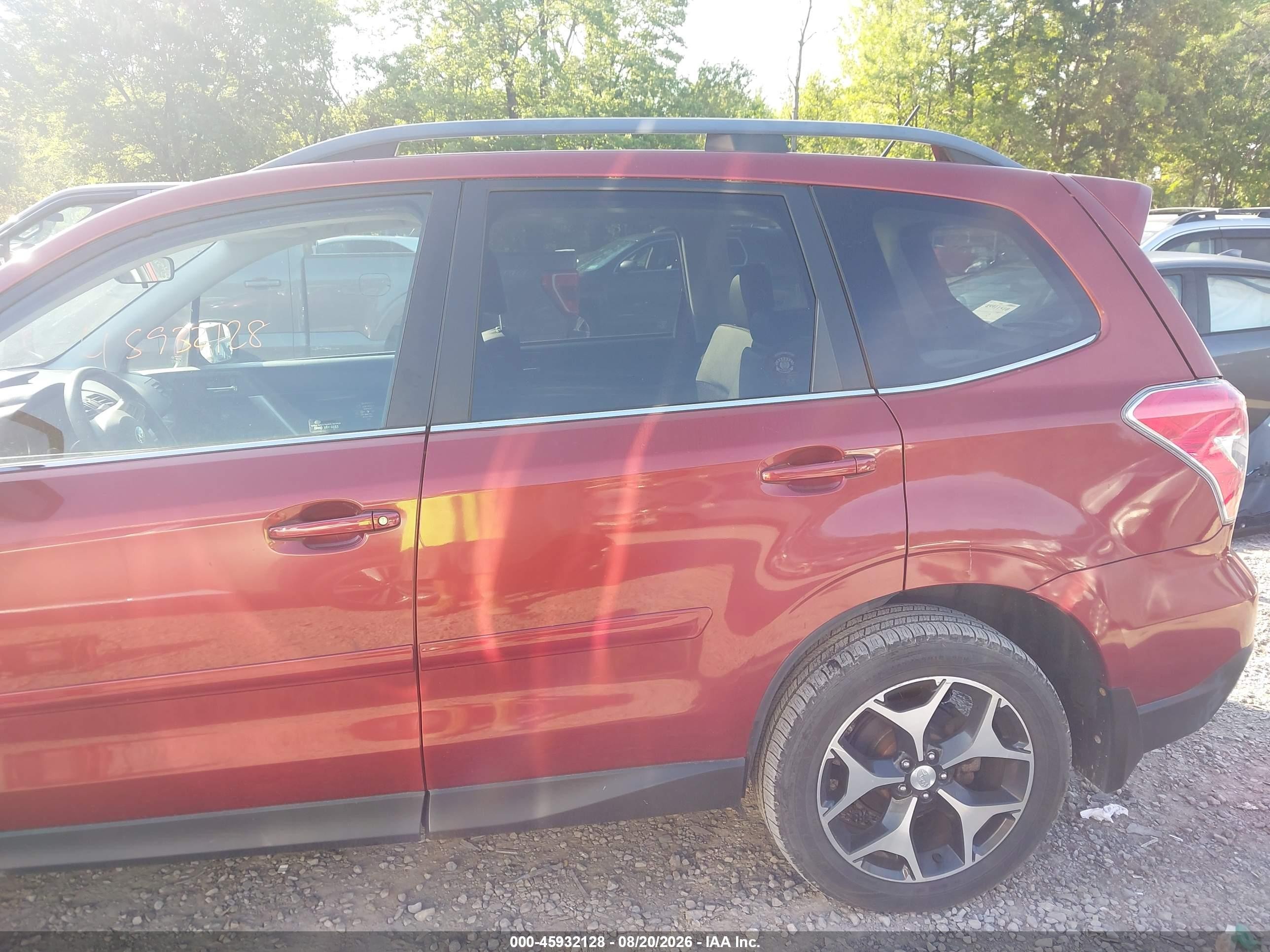 2015 Subaru Forester 2.0xt Premium Красный vin: JF2SJGDC3FH436548