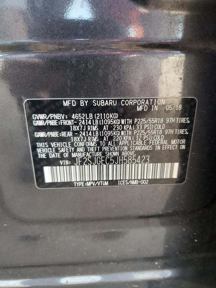 2018 Subaru Forester 2.0xt Premium Charcoal vin: JF2SJGEC5JH585423