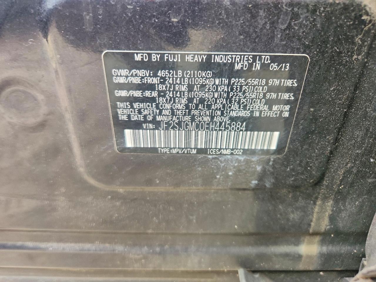 2014 Subaru Forester 2.0xt Touring Черный vin: JF2SJGMC0EH445884