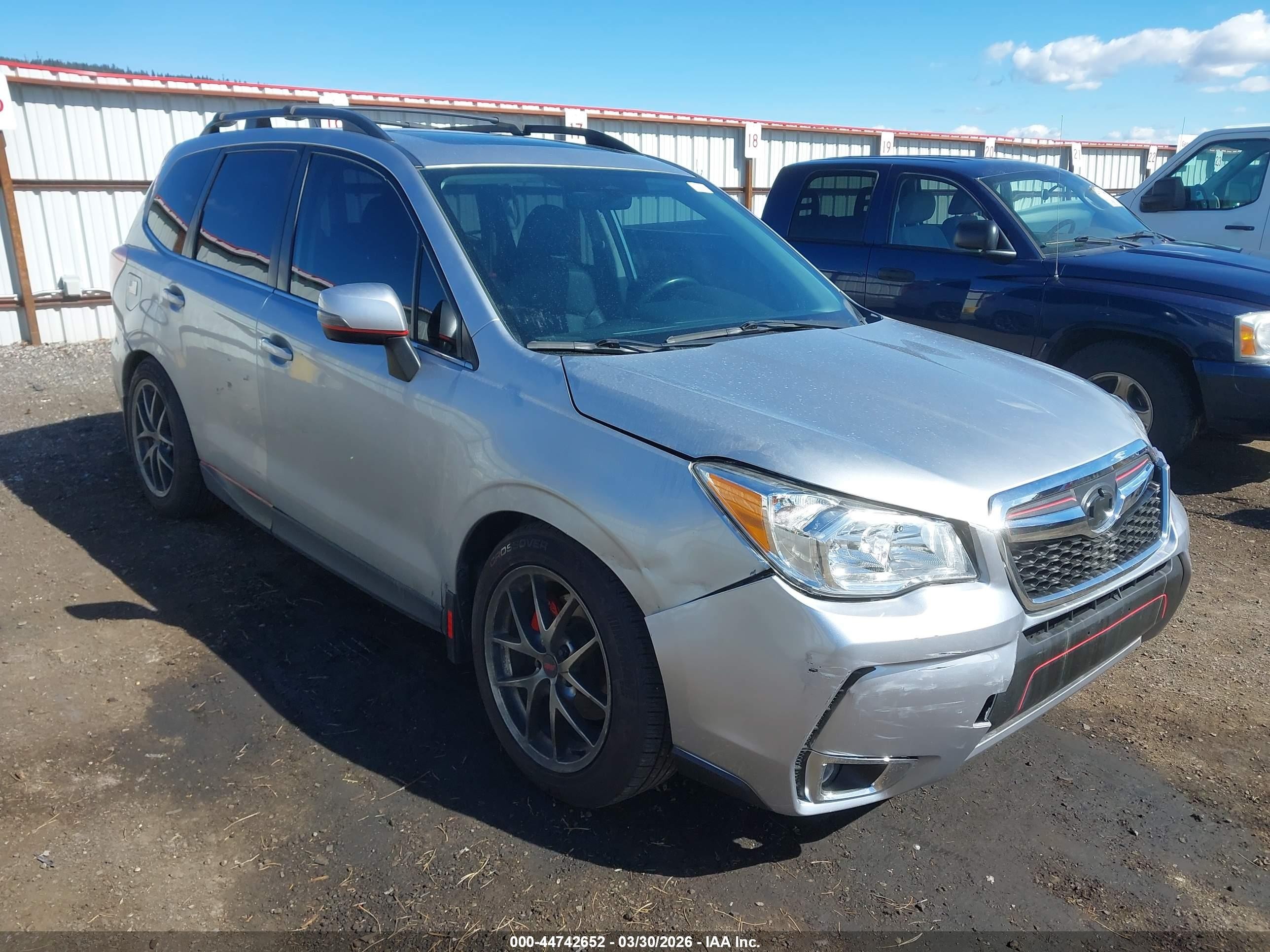 2014 Subaru Forester 2.0xt Touring Silver vin: JF2SJGMC1EH461494