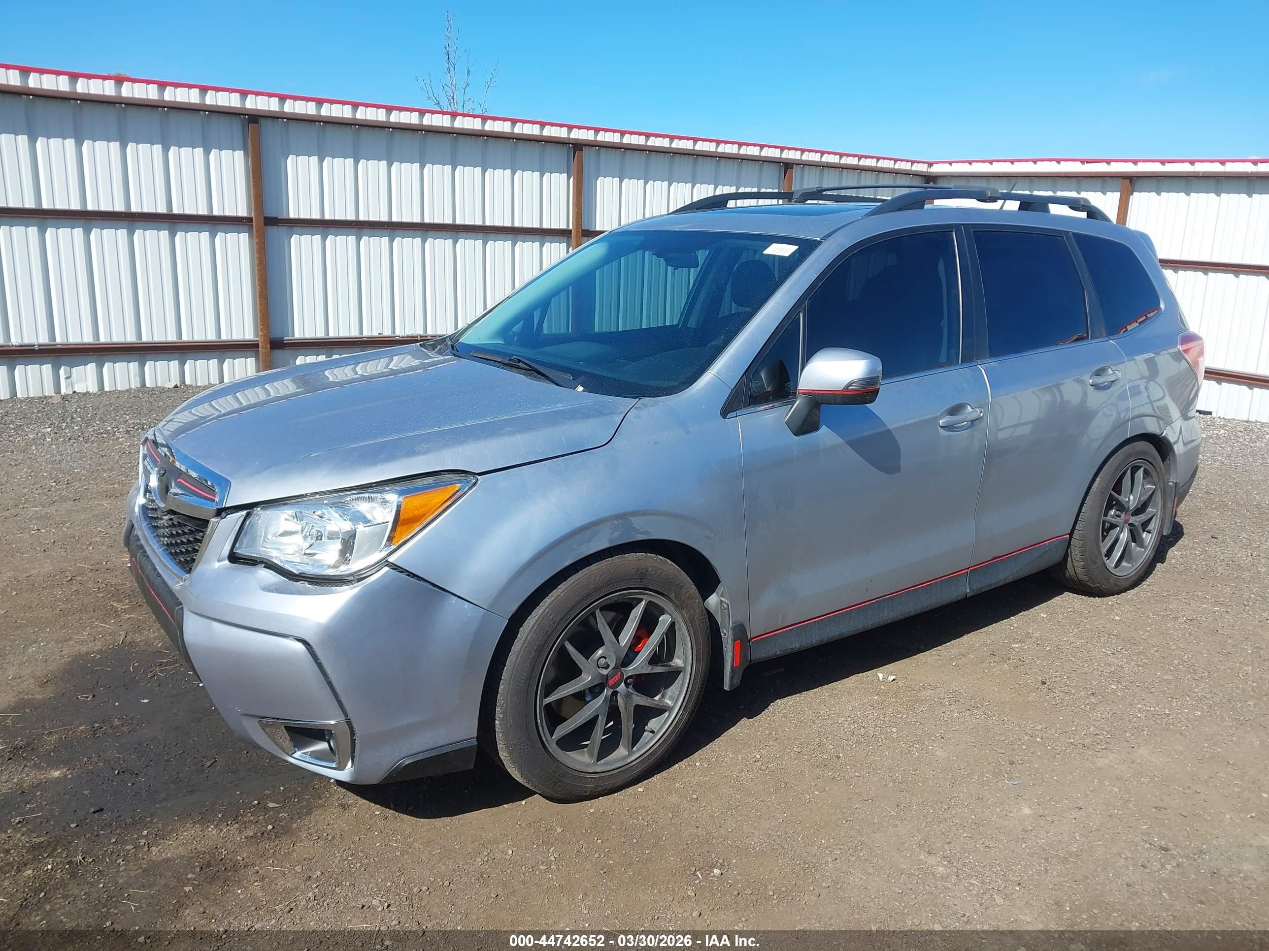 2014 Subaru Forester 2.0xt Touring Silver vin: JF2SJGMC1EH461494