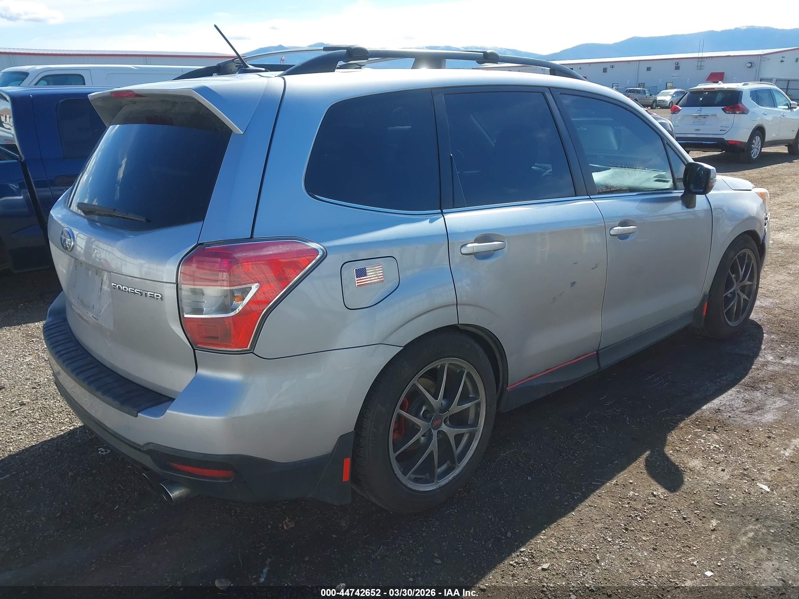 2014 Subaru Forester 2.0xt Touring Silver vin: JF2SJGMC1EH461494