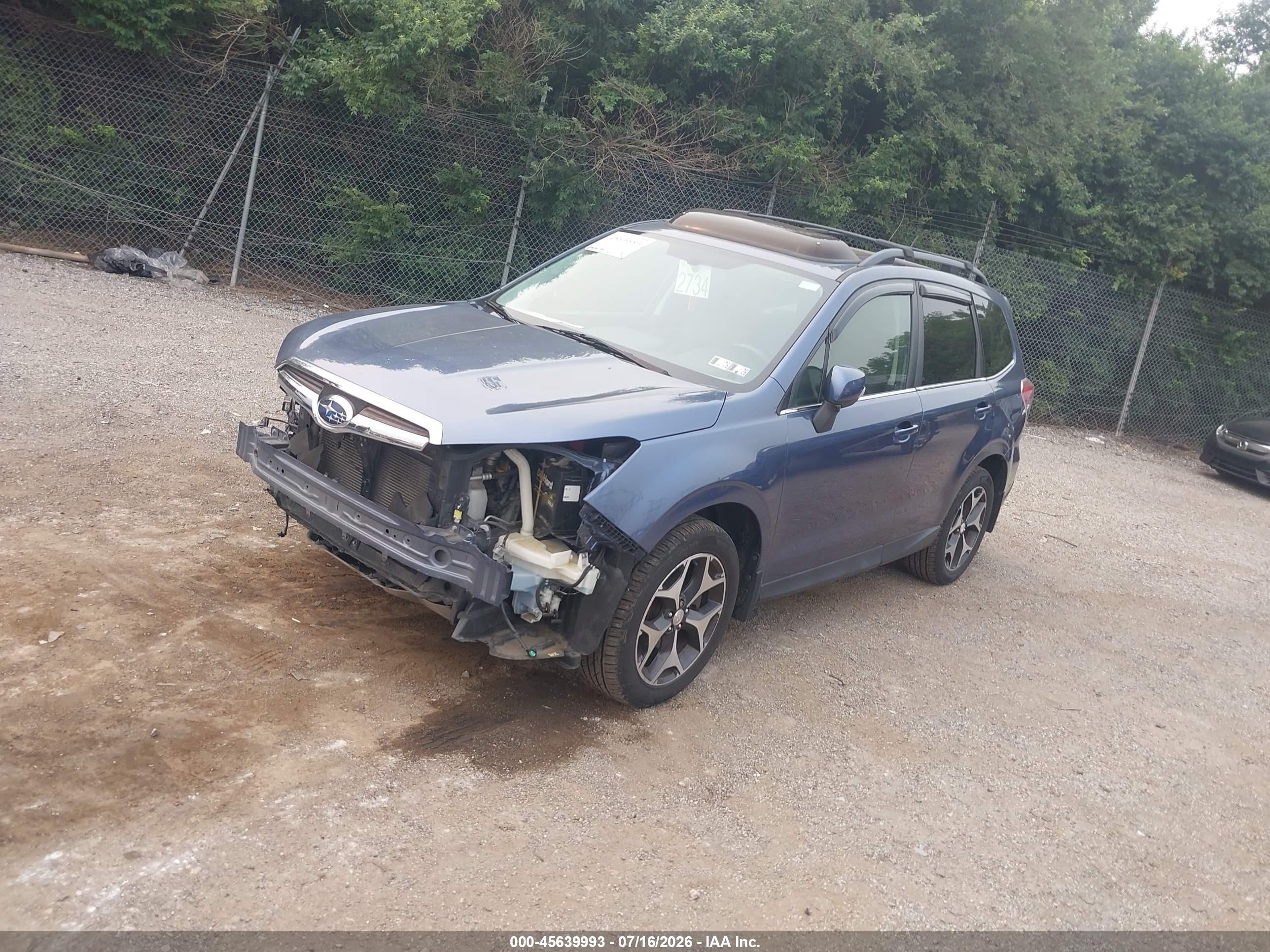 2014 Subaru Forester 2.0xt Touring Blue vin: JF2SJGMC3EH522280