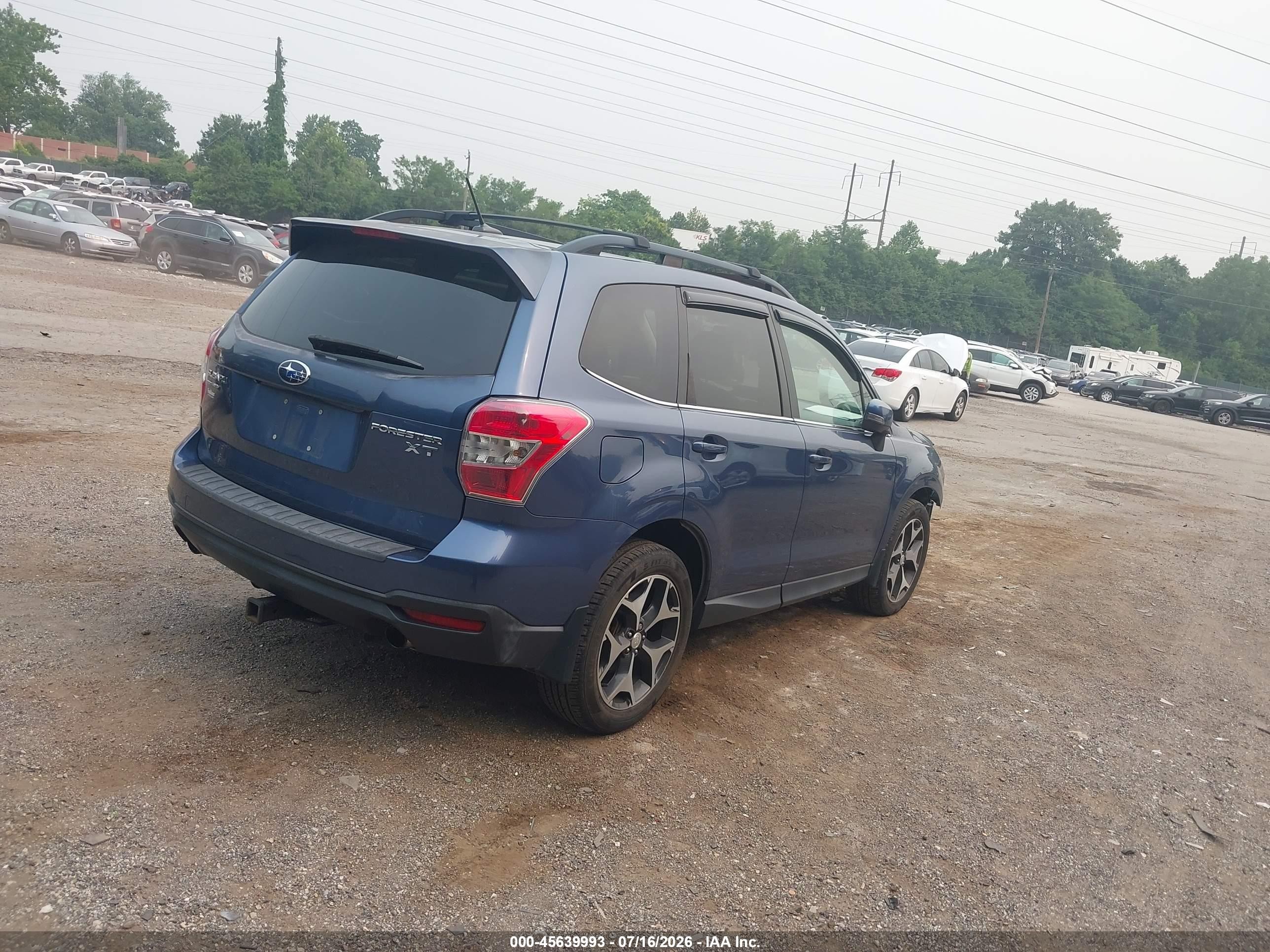 2014 Subaru Forester 2.0xt Touring Blue vin: JF2SJGMC3EH522280