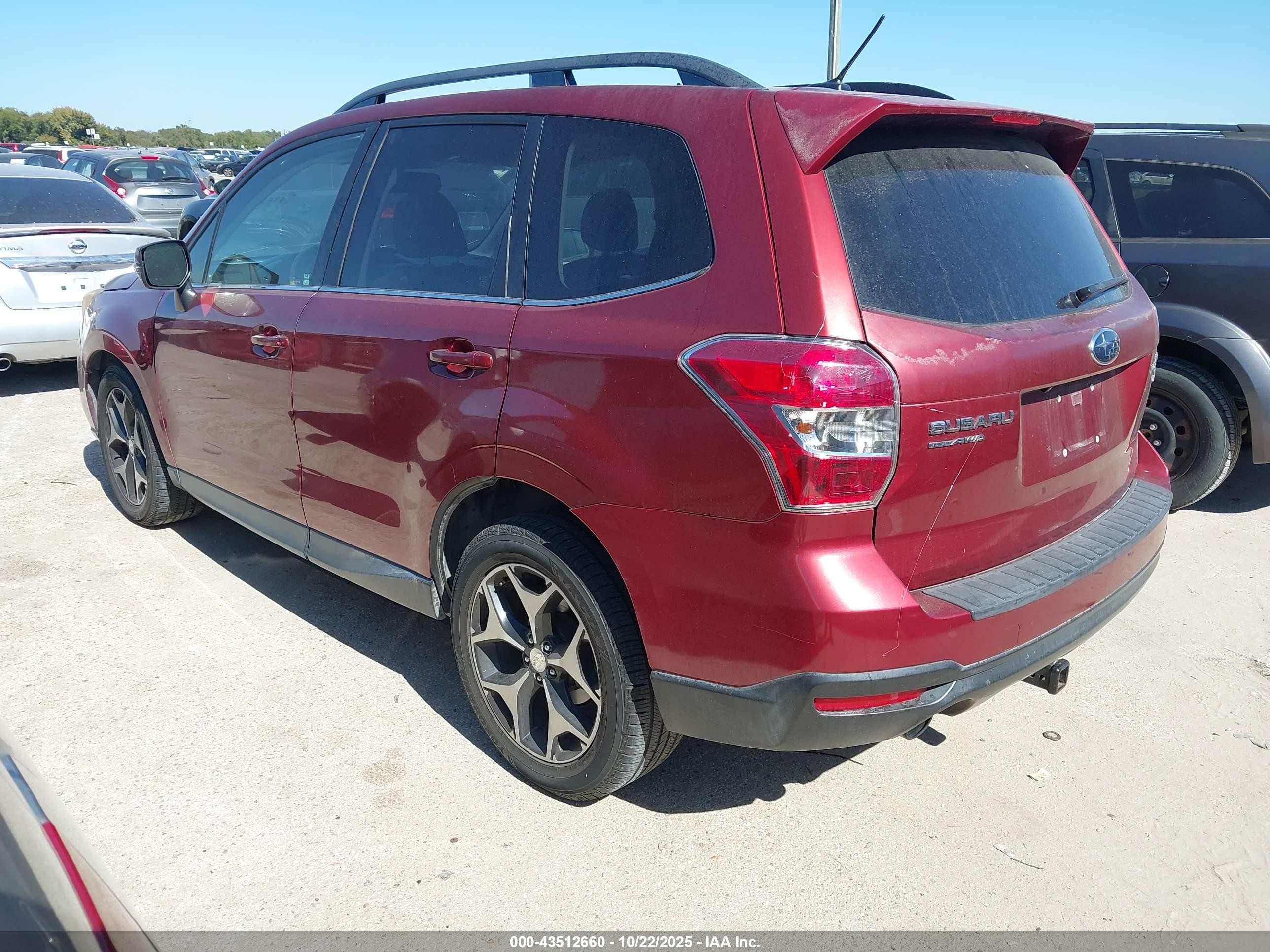 2014 Subaru Forester 2.0xt Touring Красный vin: JF2SJGMC6EH490313