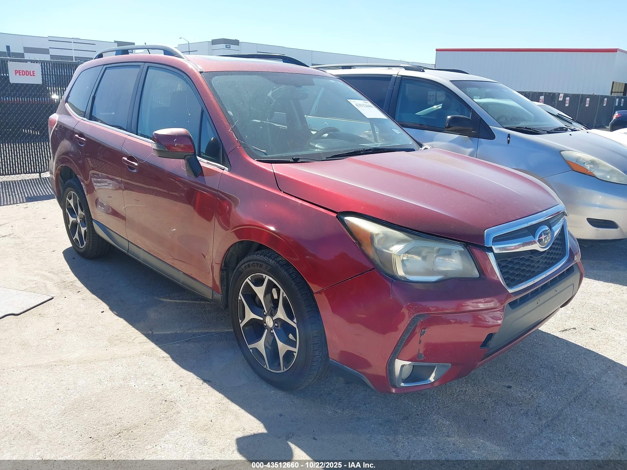 2014 Subaru Forester 2.0xt Touring Красный vin: JF2SJGMC6EH490313
