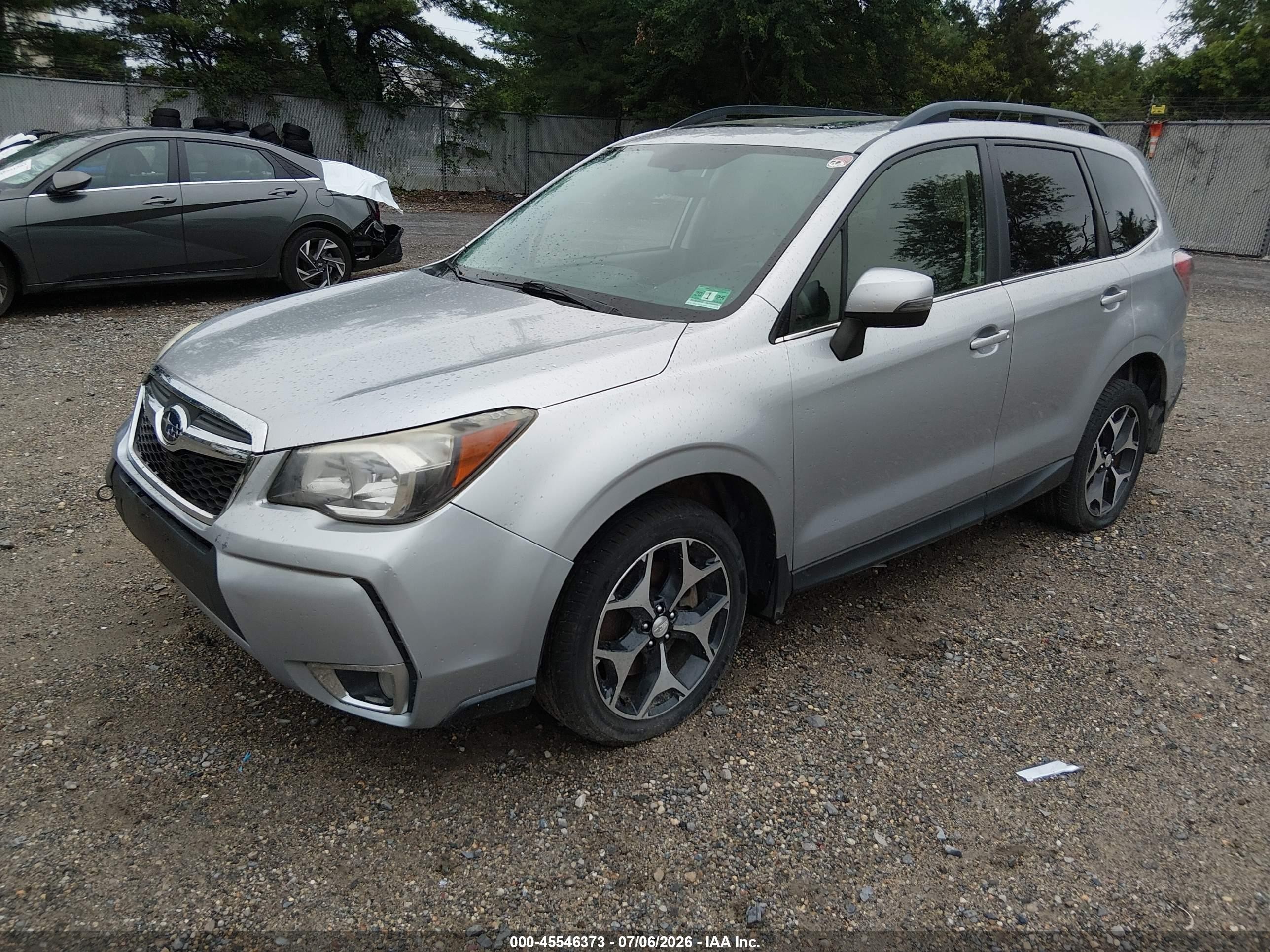 2014 Subaru Forester 2.0xt Touring Silver vin: JF2SJGMC7EH536487