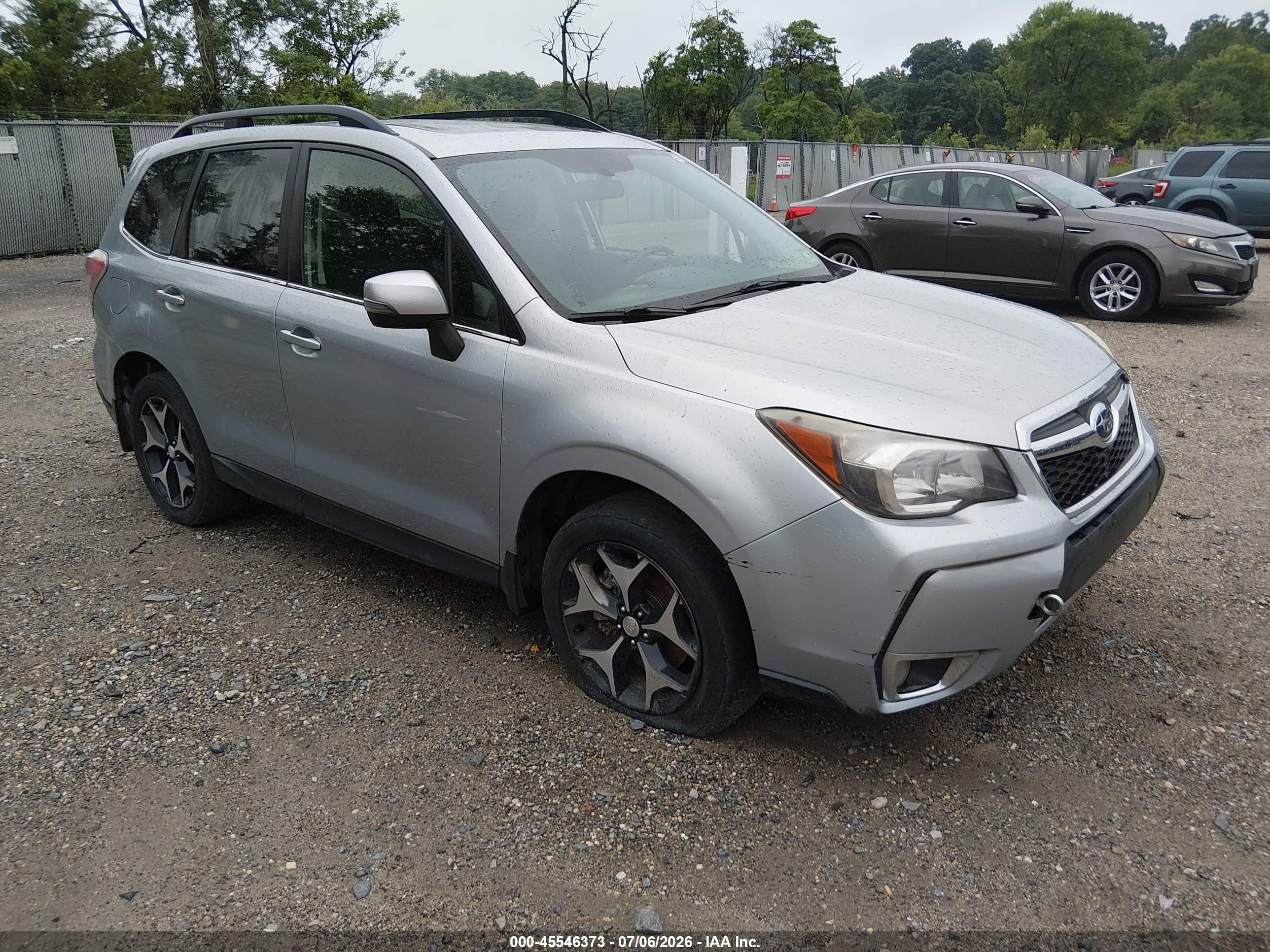 2014 Subaru Forester 2.0xt Touring Silver vin: JF2SJGMC7EH536487