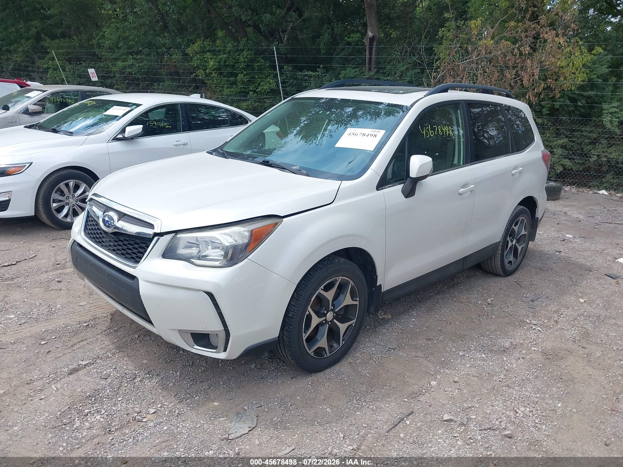 2014 Subaru Forester 2.0xt Touring White vin: JF2SJGMCXEH431667