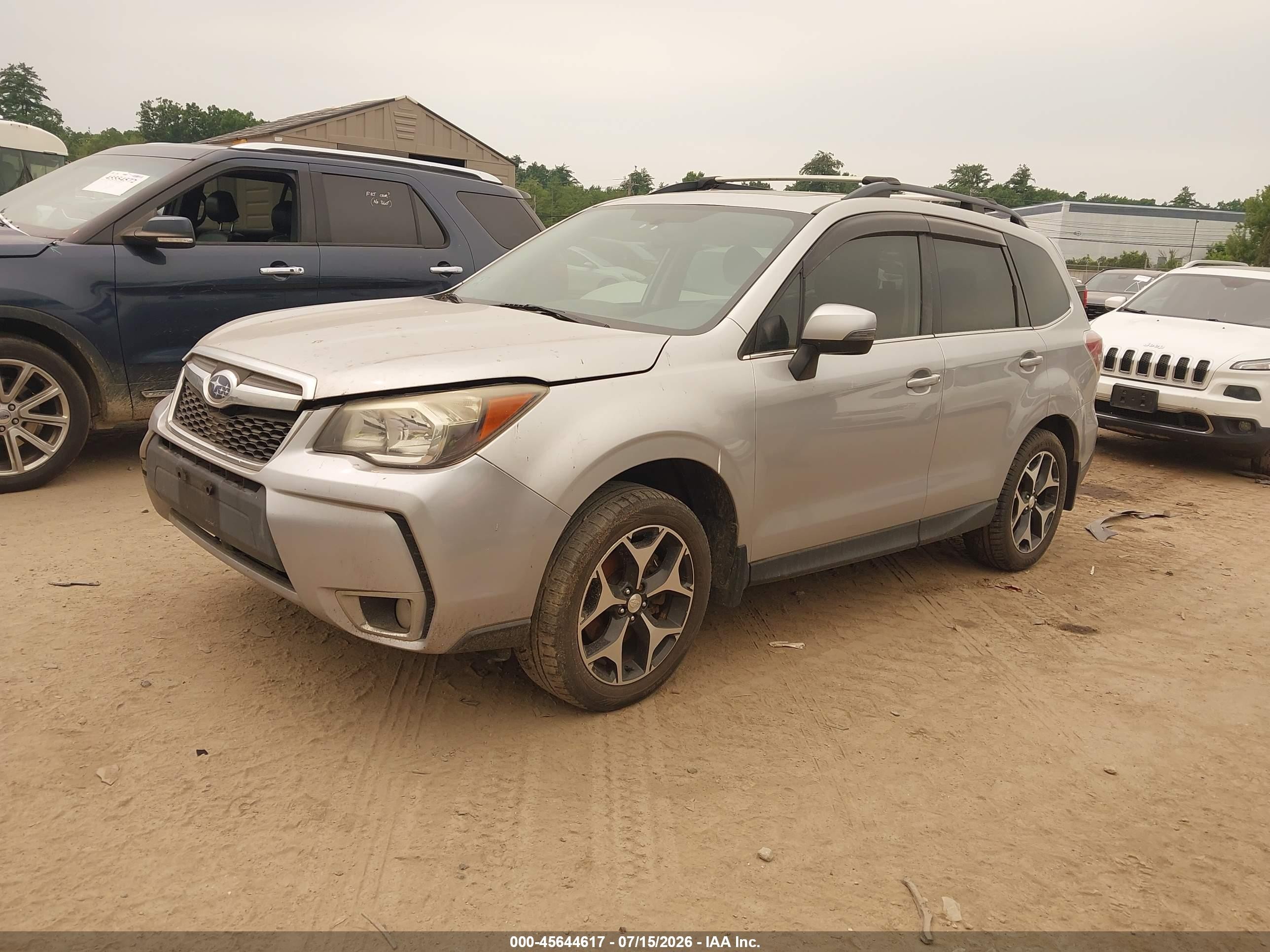 2014 Subaru Forester 2.0xt Touring Silver vin: JF2SJGMCXEH551985