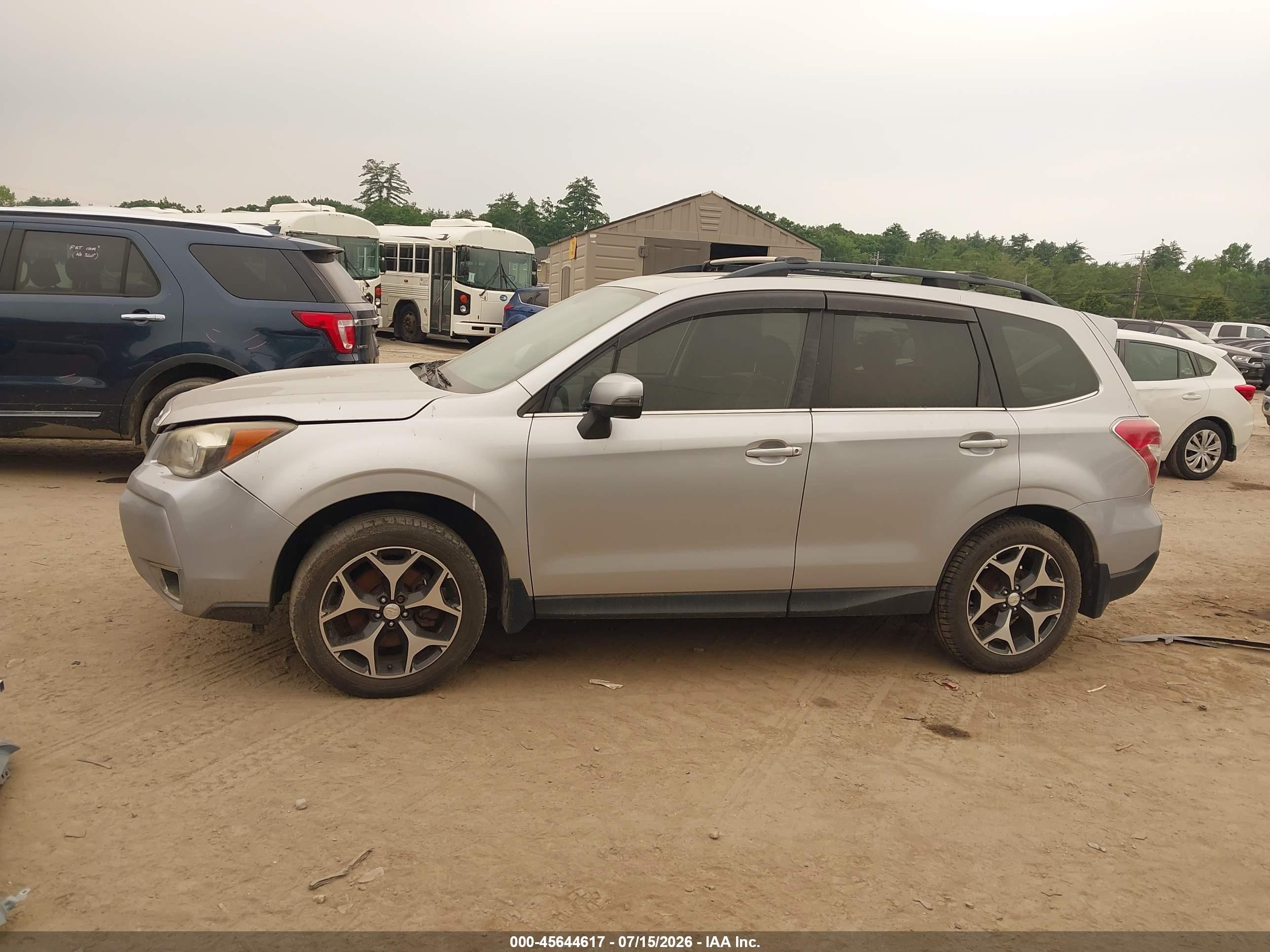 2014 Subaru Forester 2.0xt Touring Silver vin: JF2SJGMCXEH551985