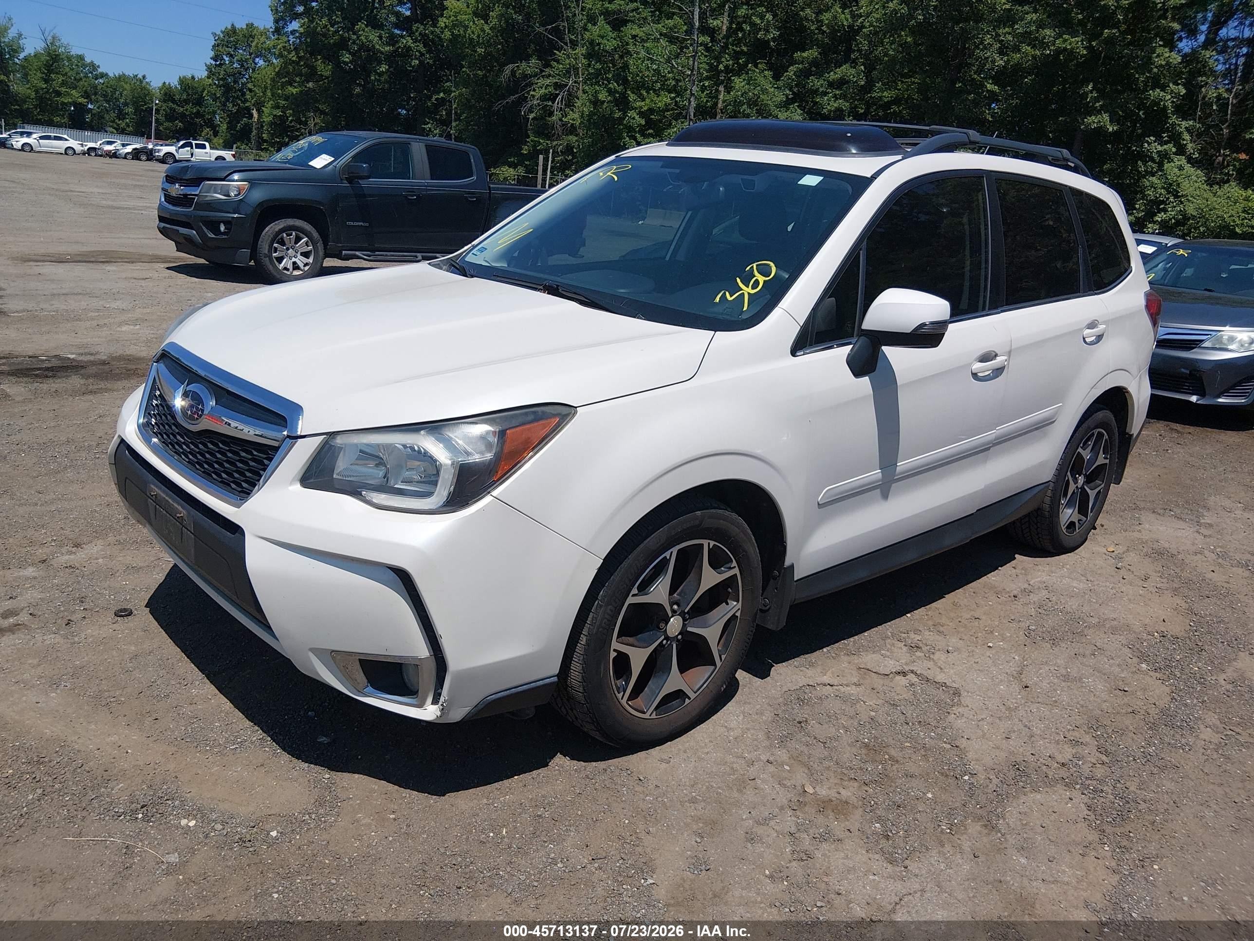 2014 Subaru Forester 2.0xt Touring White vin: JF2SJGPC2EH516367