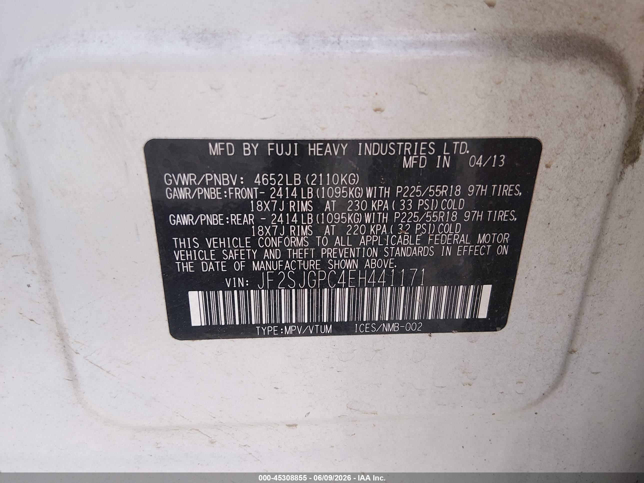 2014 Subaru Forester 2.0xt Touring White vin: JF2SJGPC4EH441171