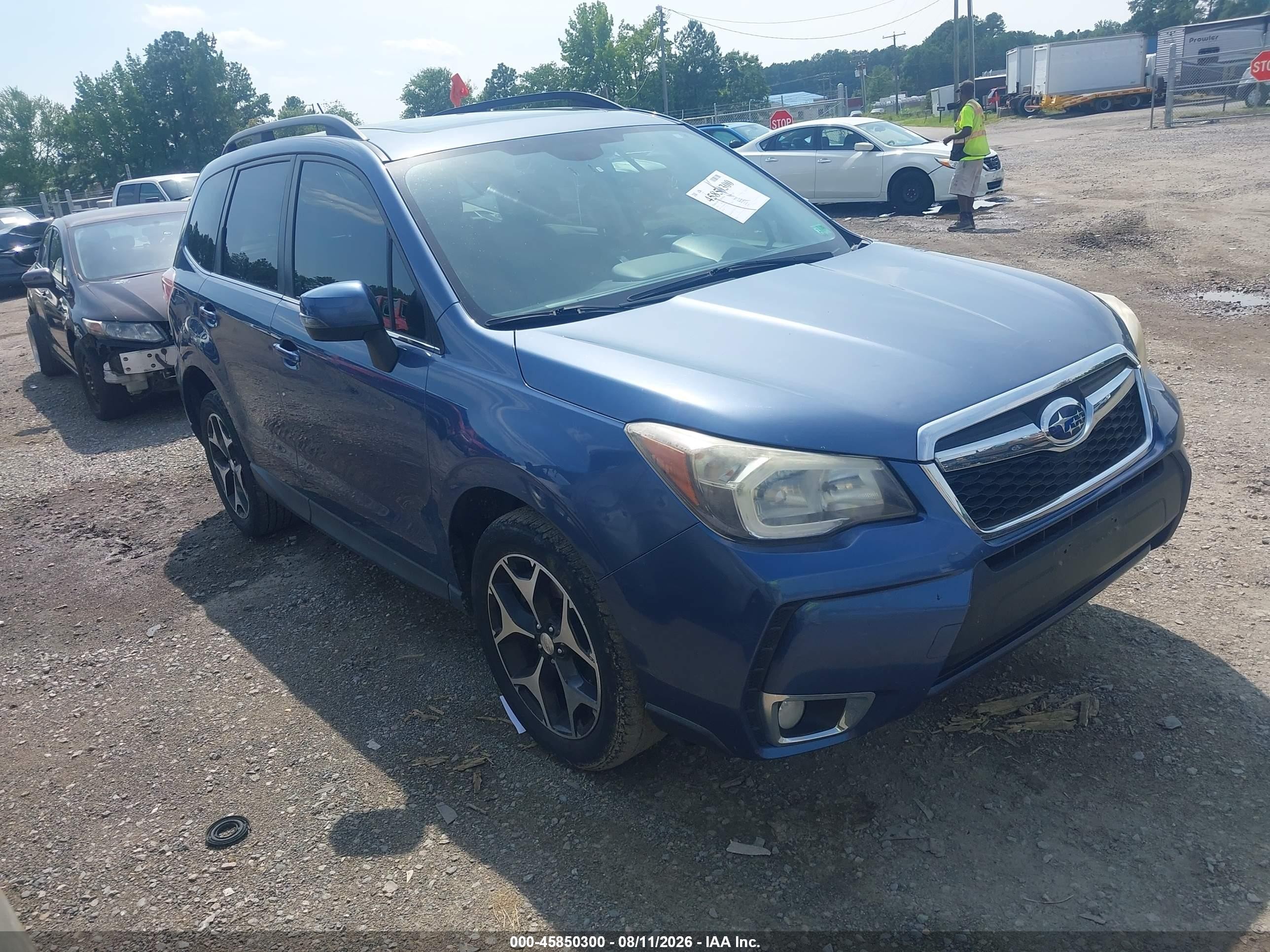 2014 Subaru Forester 2.0xt Touring Синий vin: JF2SJGPC6EH554457