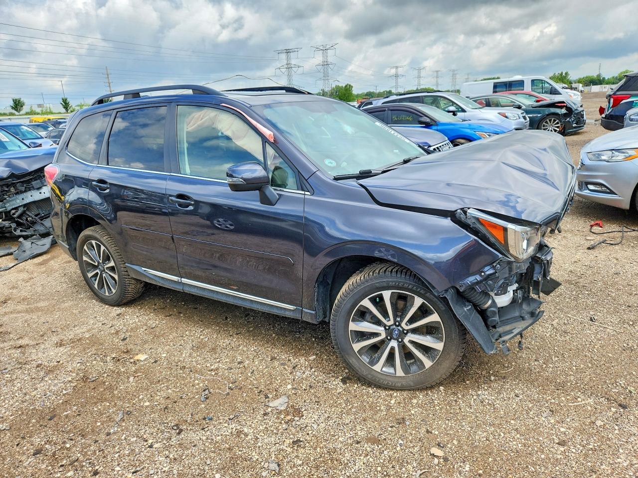 2017 Subaru Forester 2.0xt Touring Gray vin: JF2SJGTC7HH444608