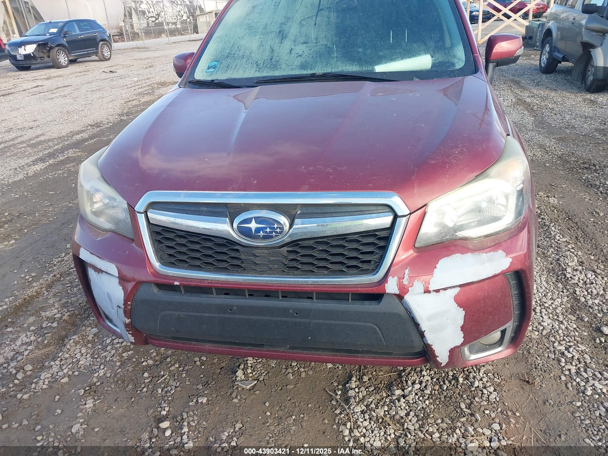 2015 Subaru Forester 2.0xt Touring Burgundy vin: JF2SJGUC0FH507043