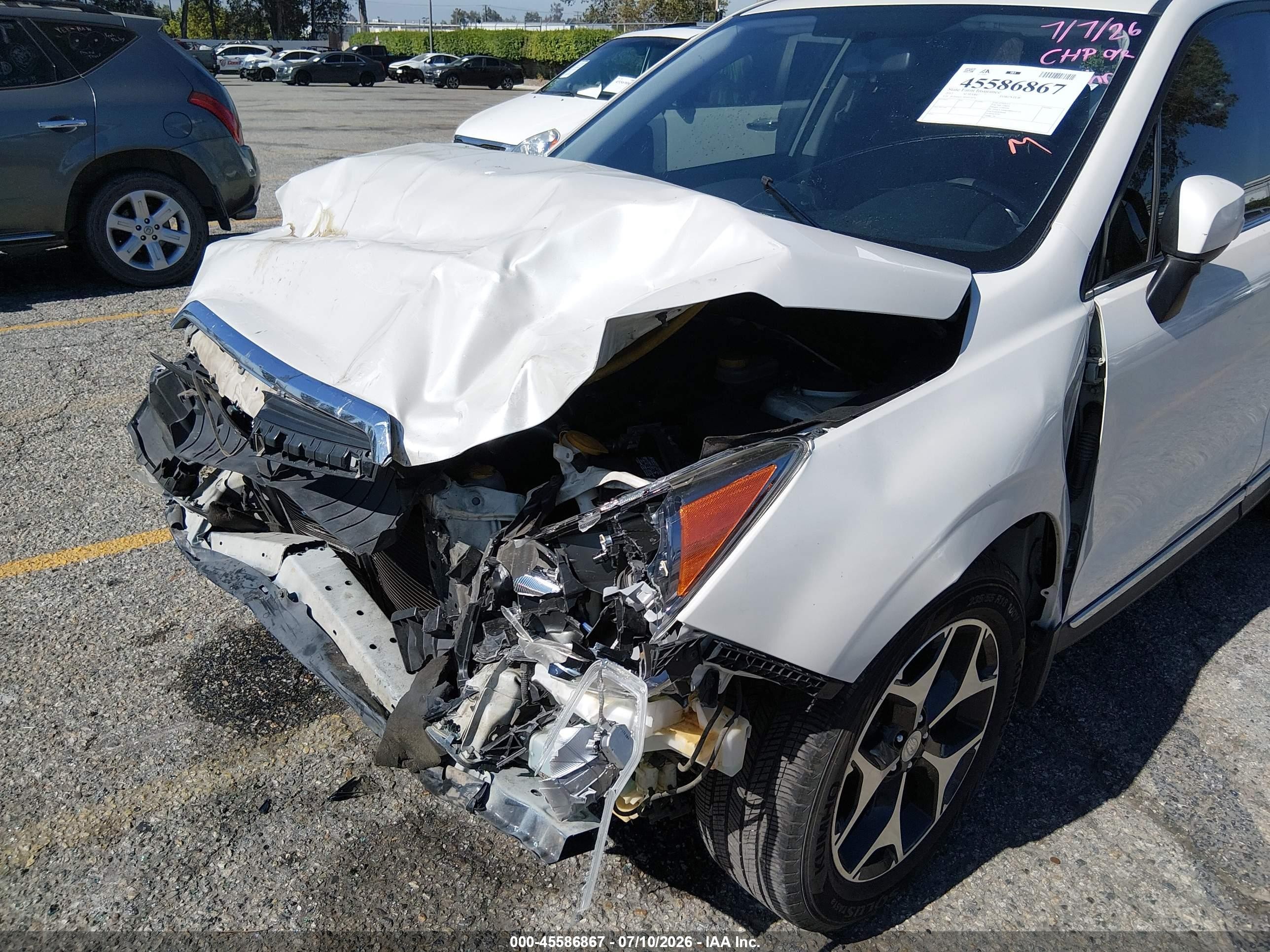 2015 Subaru Forester 2.0xt Touring White vin: JF2SJGUC2FH455074