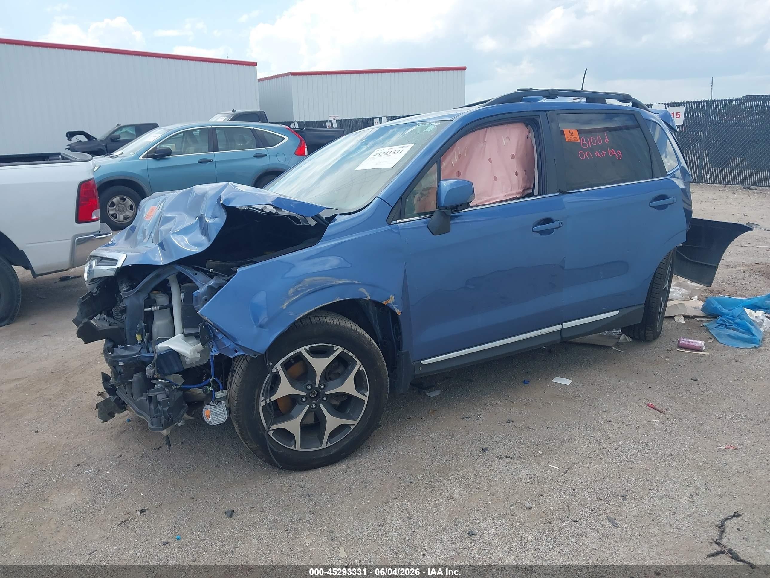 2015 Subaru Forester 2.0xt Touring Blue vin: JF2SJGUC3FH826467