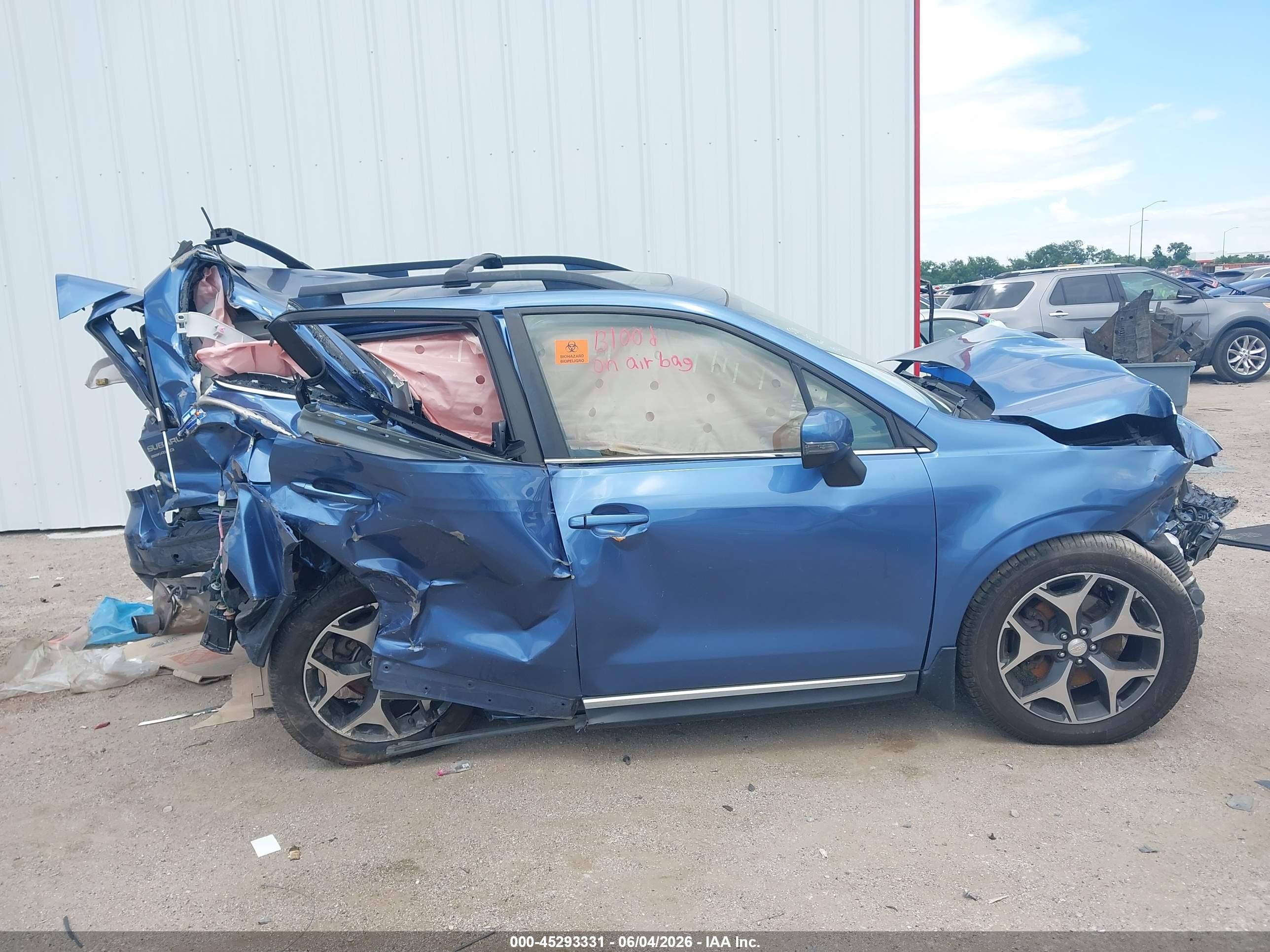 2015 Subaru Forester 2.0xt Touring Blue vin: JF2SJGUC3FH826467