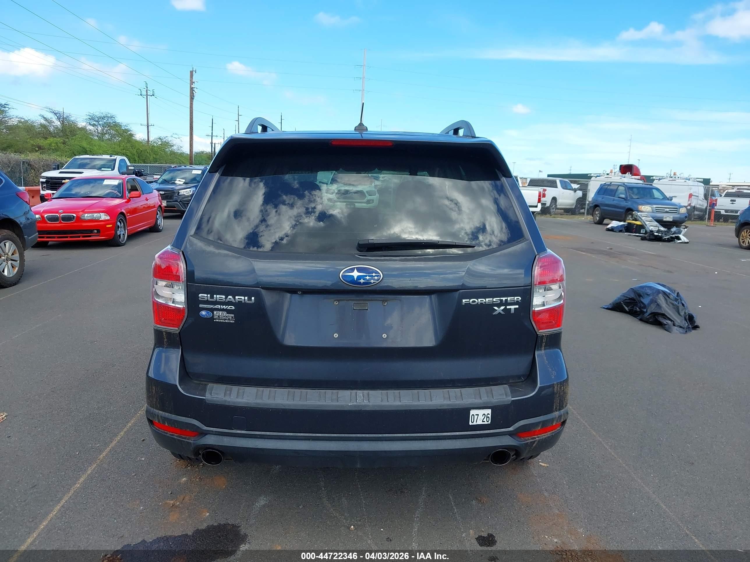 2015 Subaru Forester 2.0xt Touring Серый vin: JF2SJGUC7FH435970
