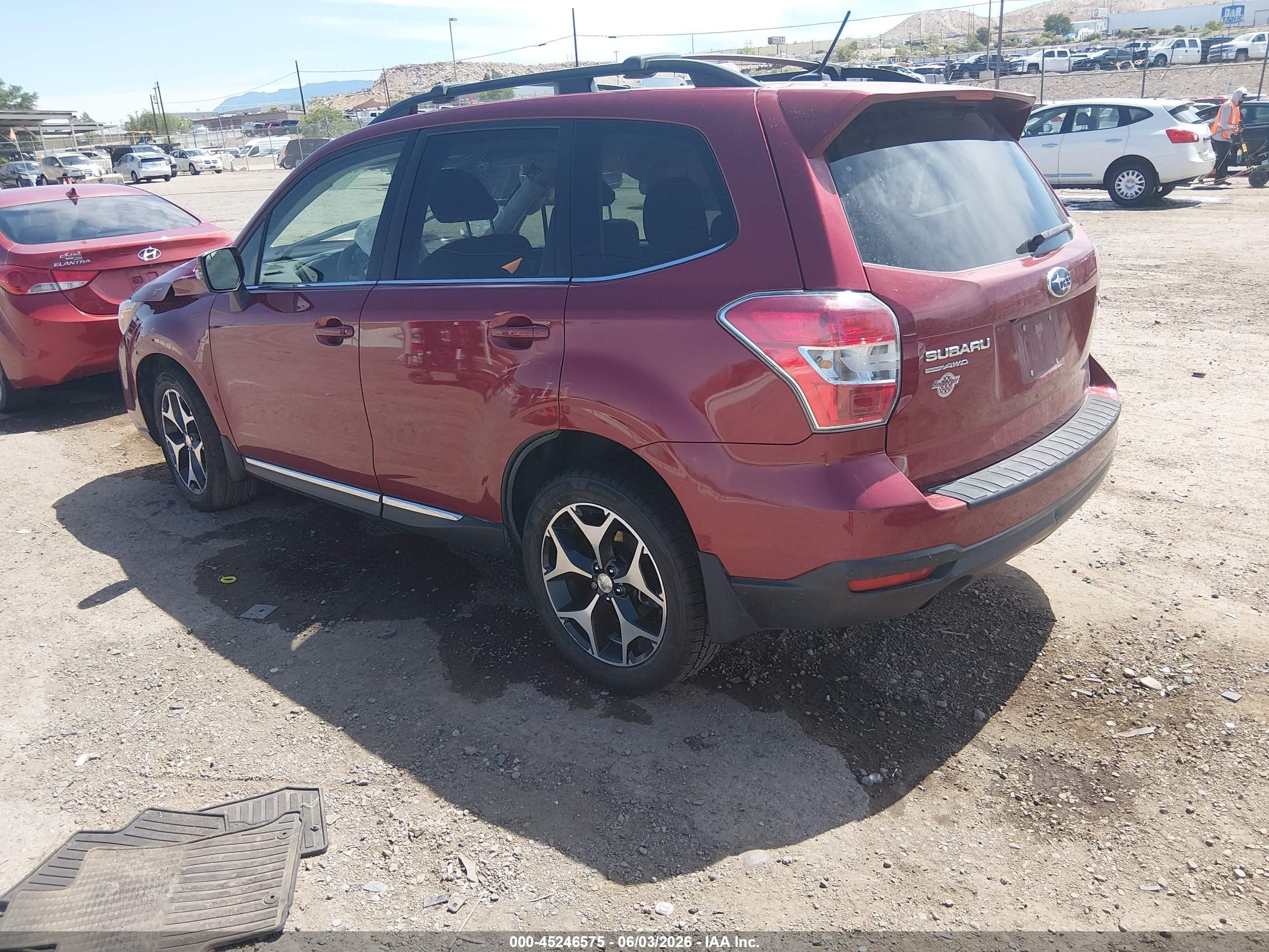 2015 Subaru Forester 2.0xt Touring Burgundy vin: JF2SJGWC1FH523281